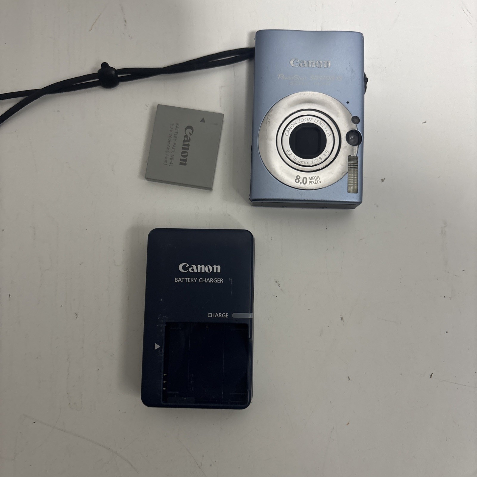 Canon PowerShot Digital ELPH SD1100 IS 8.0MP Digital Camera BLUE- Tested