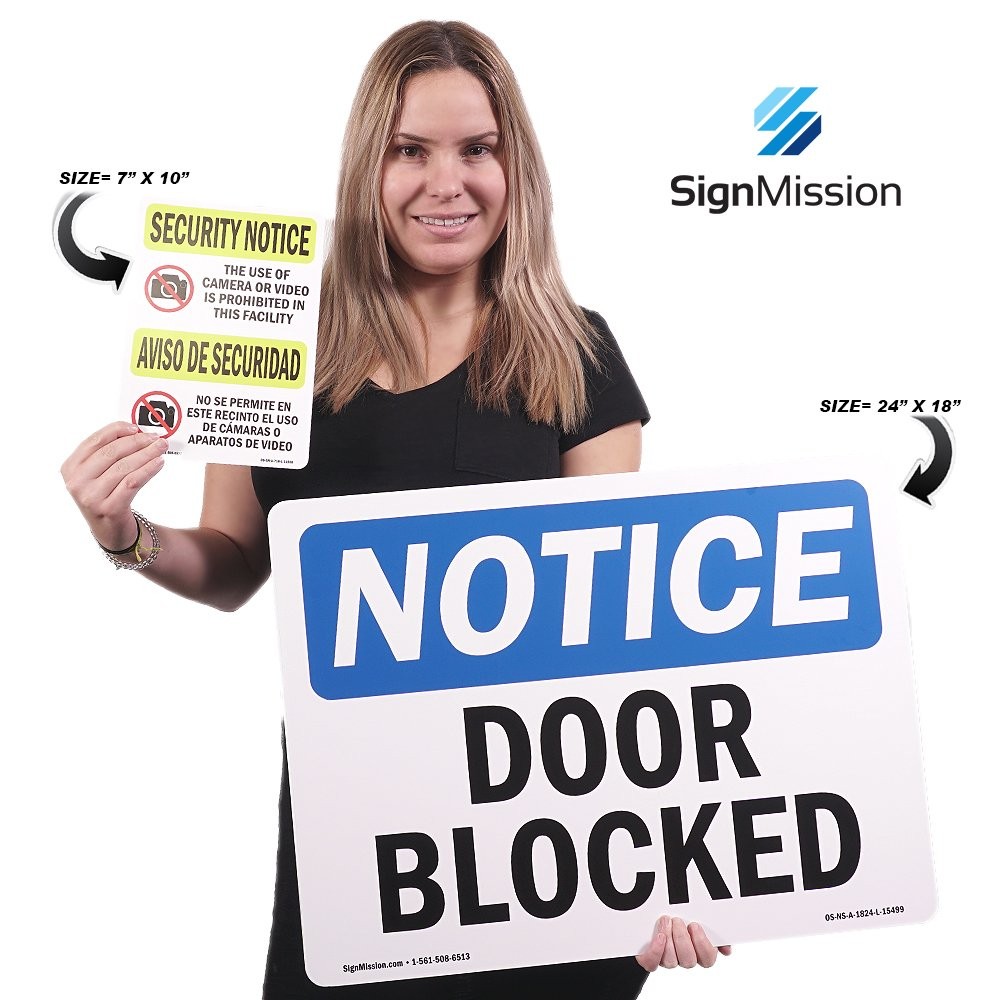 OSHA Notice Sign Notice Think Before You Act | Rigid Plastic Sign | Protect ...