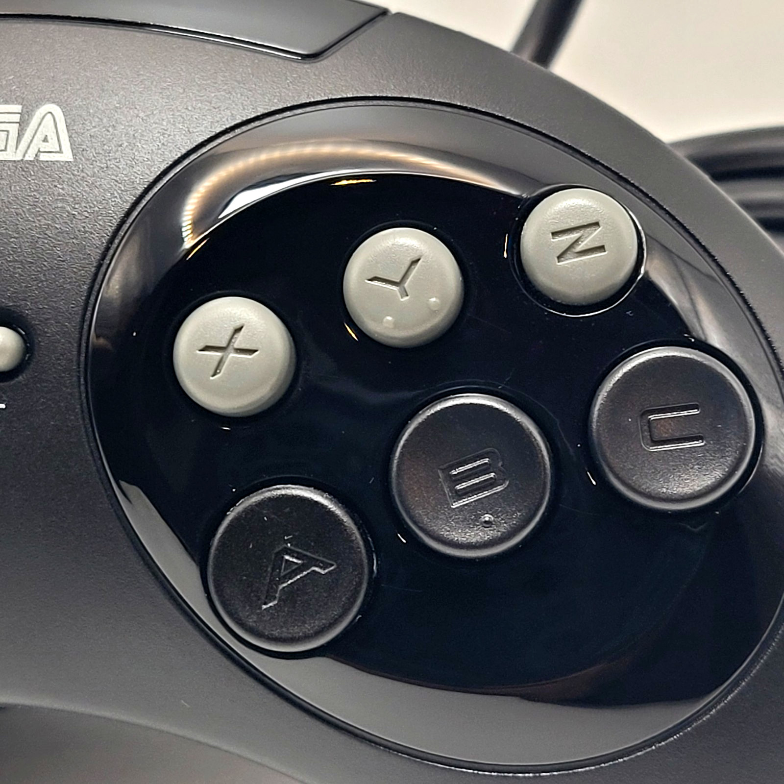 Retro-Bit Official Sega Genesis Controller 6-Button Arcade Pad - Black