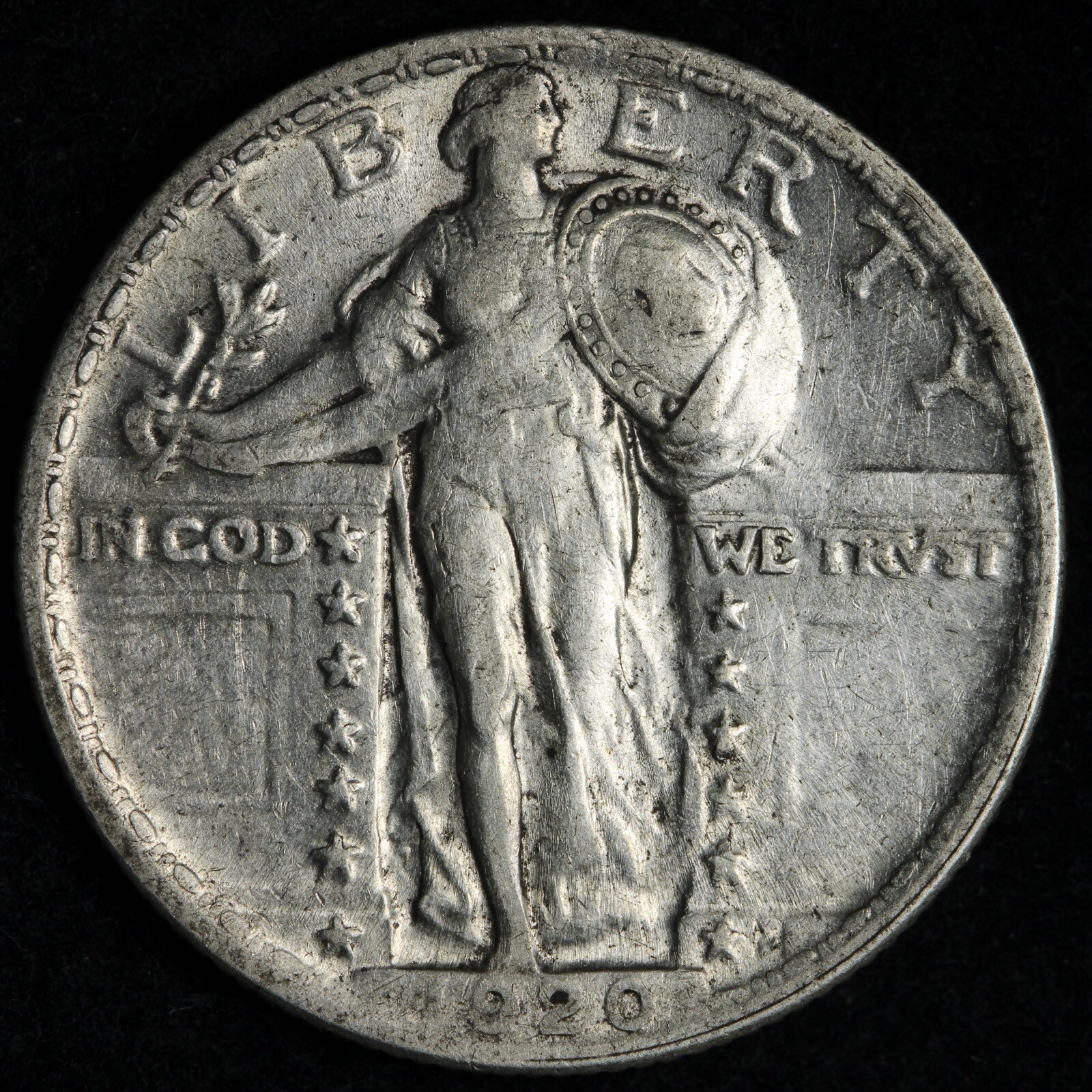 1920 Standing Liberty Quarter AU E532 WDLJ