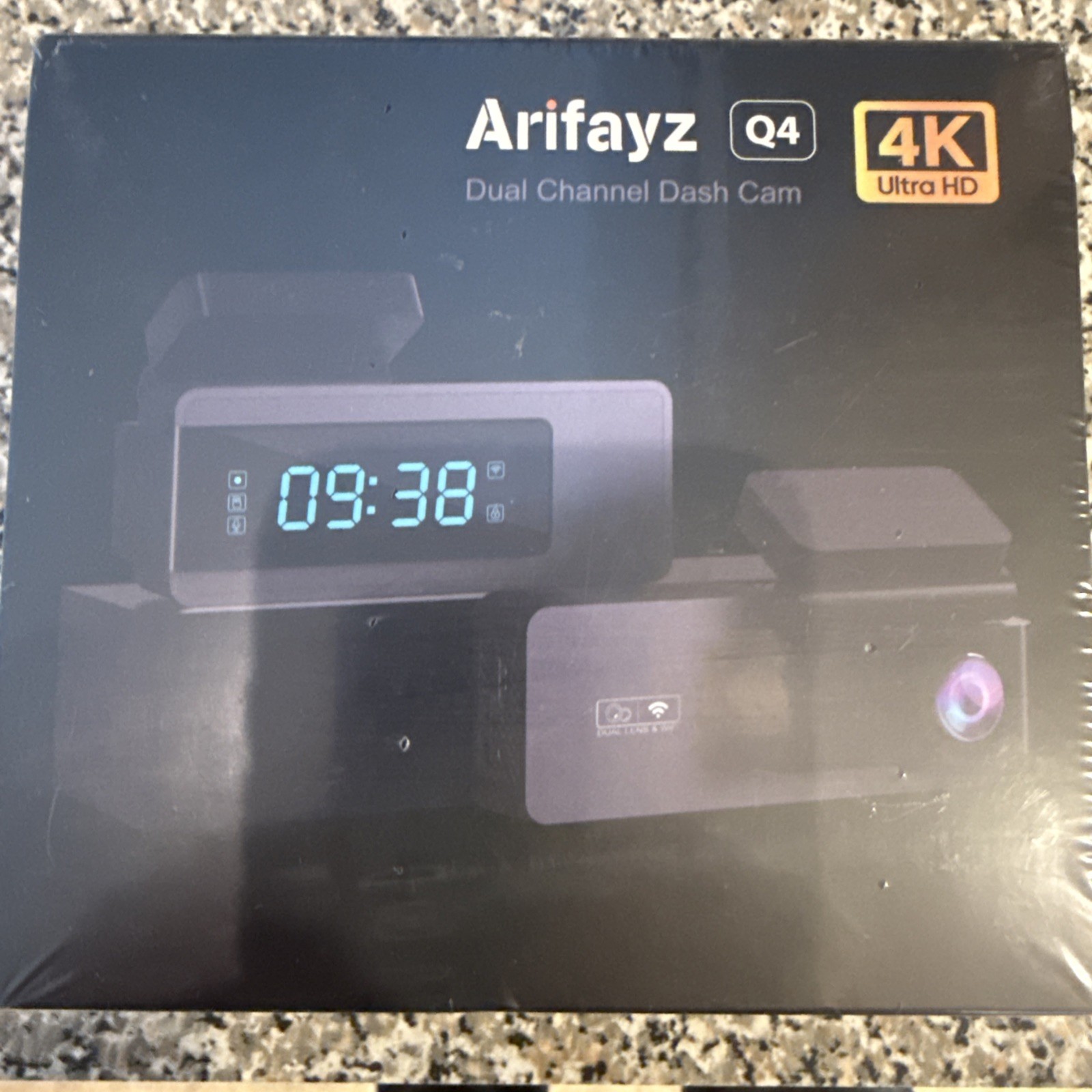 NEW Dash cam:Car front/rear dual camera Arifayz   Q4 4K Dual Channel Dash Camera