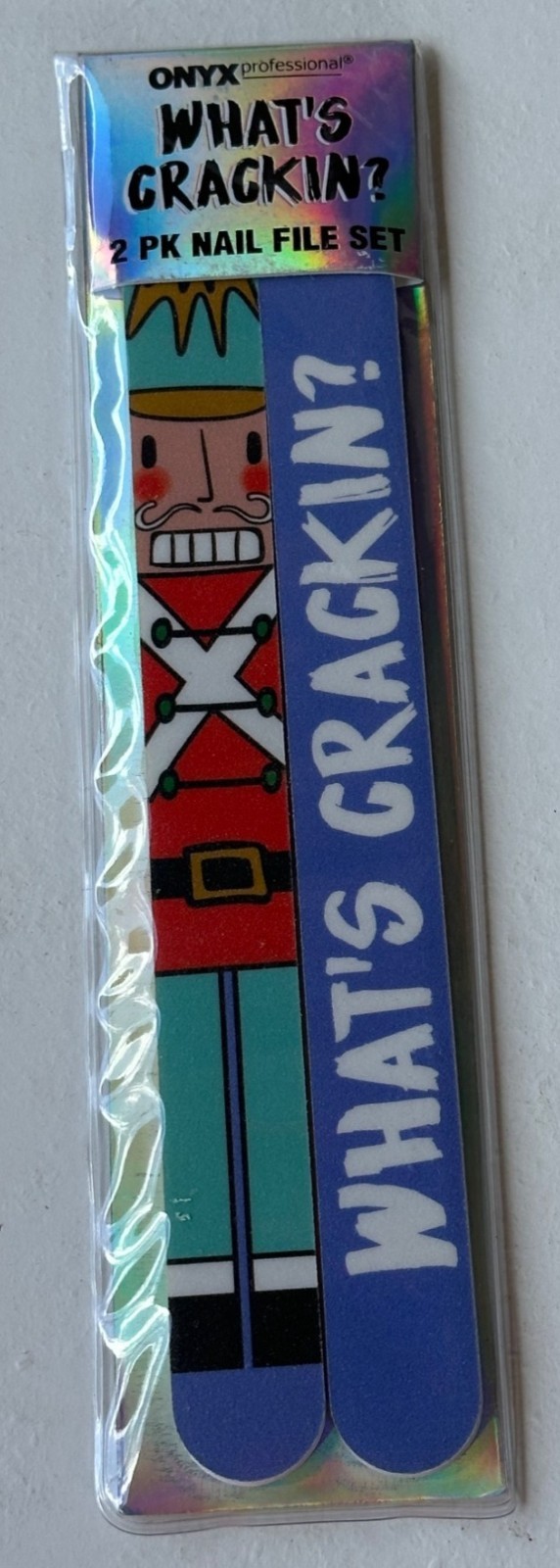 Onyx Brands, Inc. Set of 2 Christmas Holiday Nutcracker Theme Nail File (NEW)