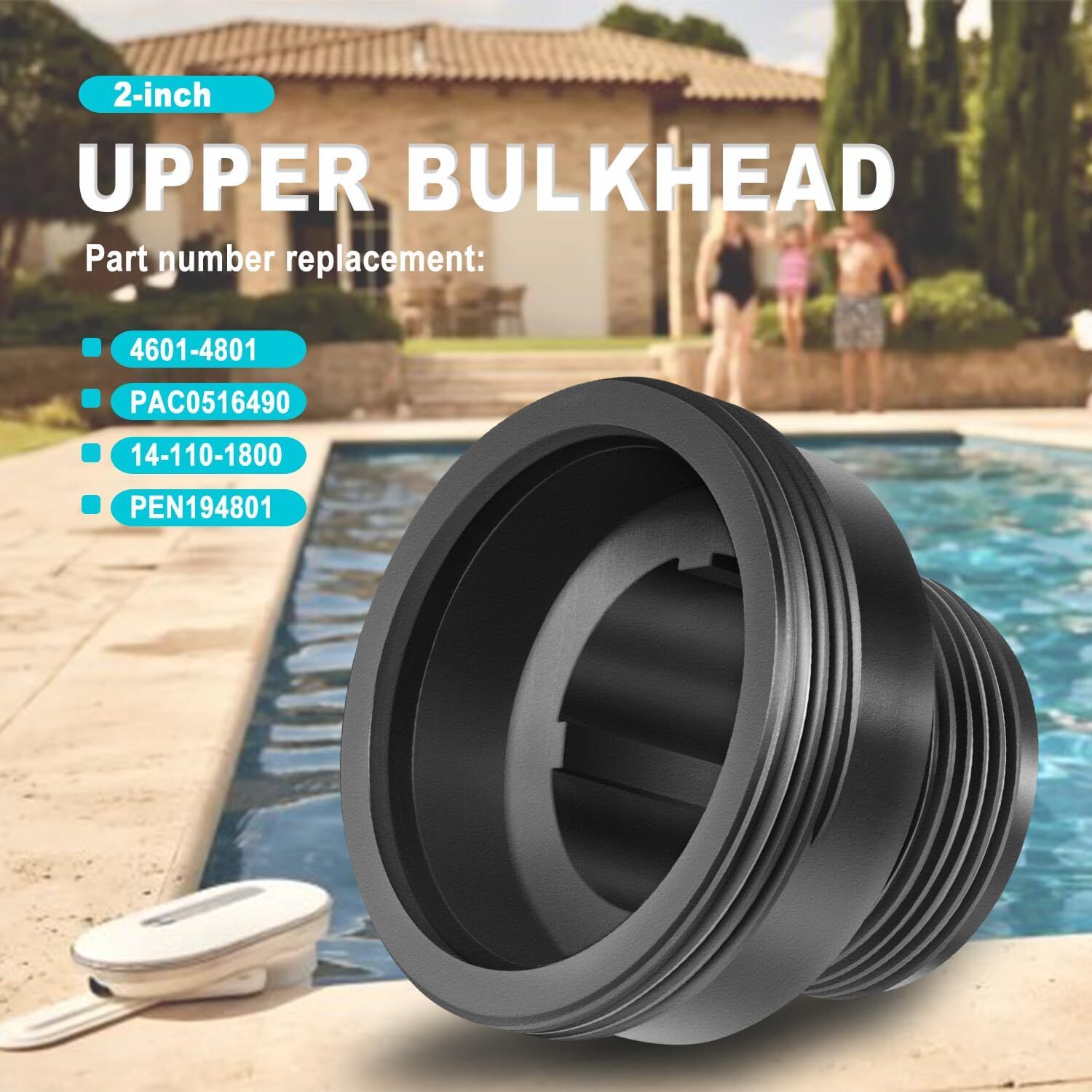 Replace Part for Pentair 194801 2-Inch Bulkhead Replacement Pool and Spa Filter