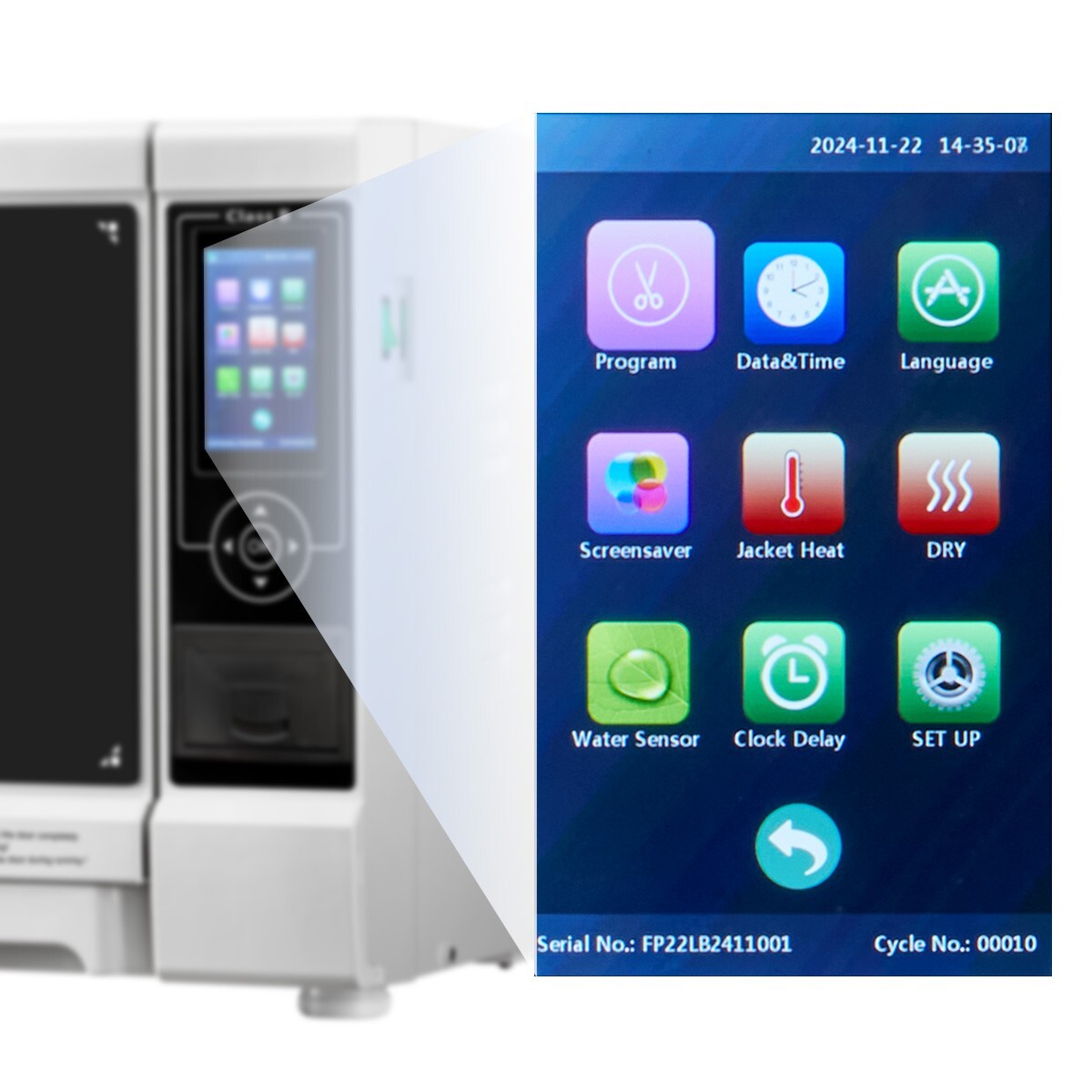 22L Class B Dental Autoclave Steam Sterilizer Vacuum Sterilization with Printer