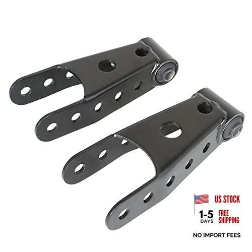 2PCS Black 6400 Lowering Shackle Rear Kit Replacement for Chevy