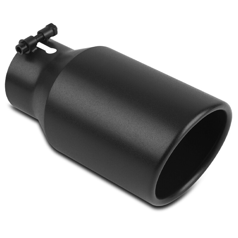 Exhaust Tip for 3" Inlet 4.5" Outlet 9" Long Stainless Steel Black Tailpipe