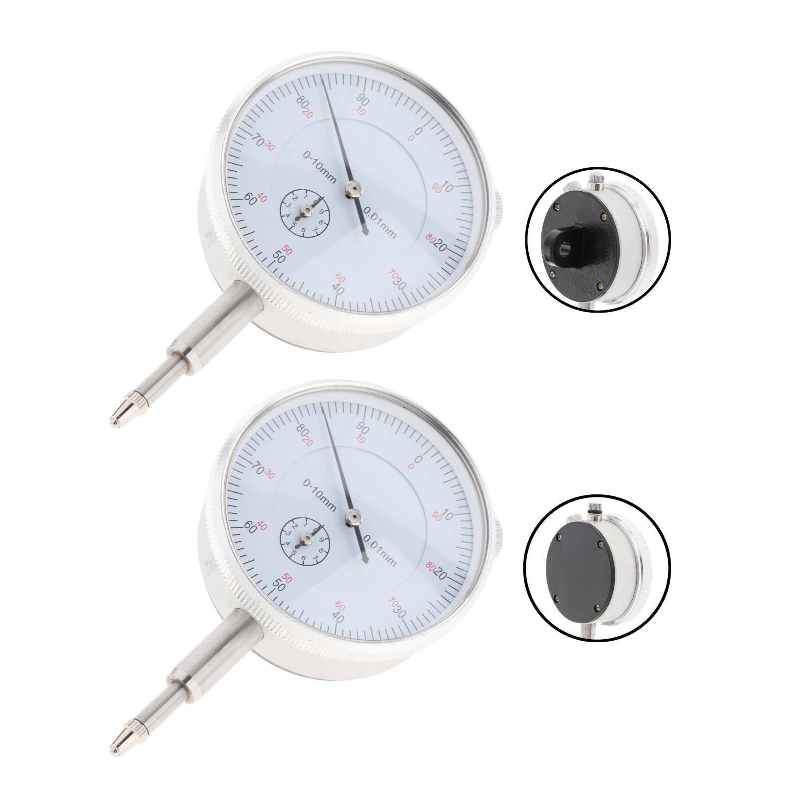 Dial Indicator Scale Meter White Face Alloy Instrument Gauge Test Lever for