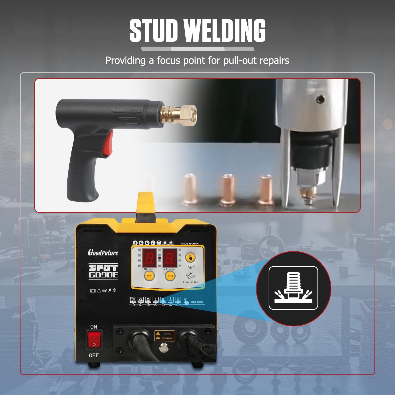 MOTOCOCHE Dent Puller Welder 3KW Spot Welder Dent Puller 7 Welding