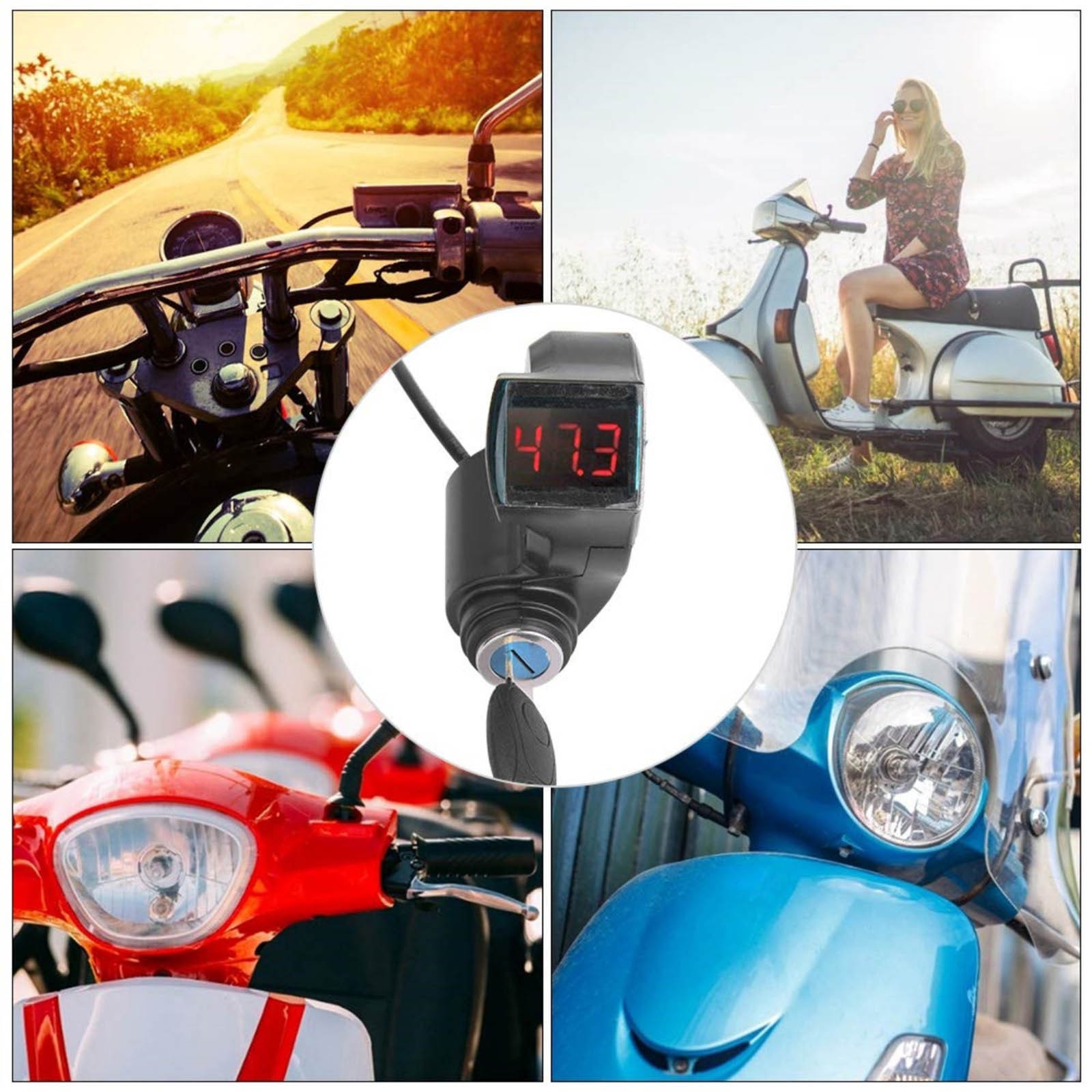 Durable E-Bike Throttle Control Switch Voltage Display Key Lock for Electric