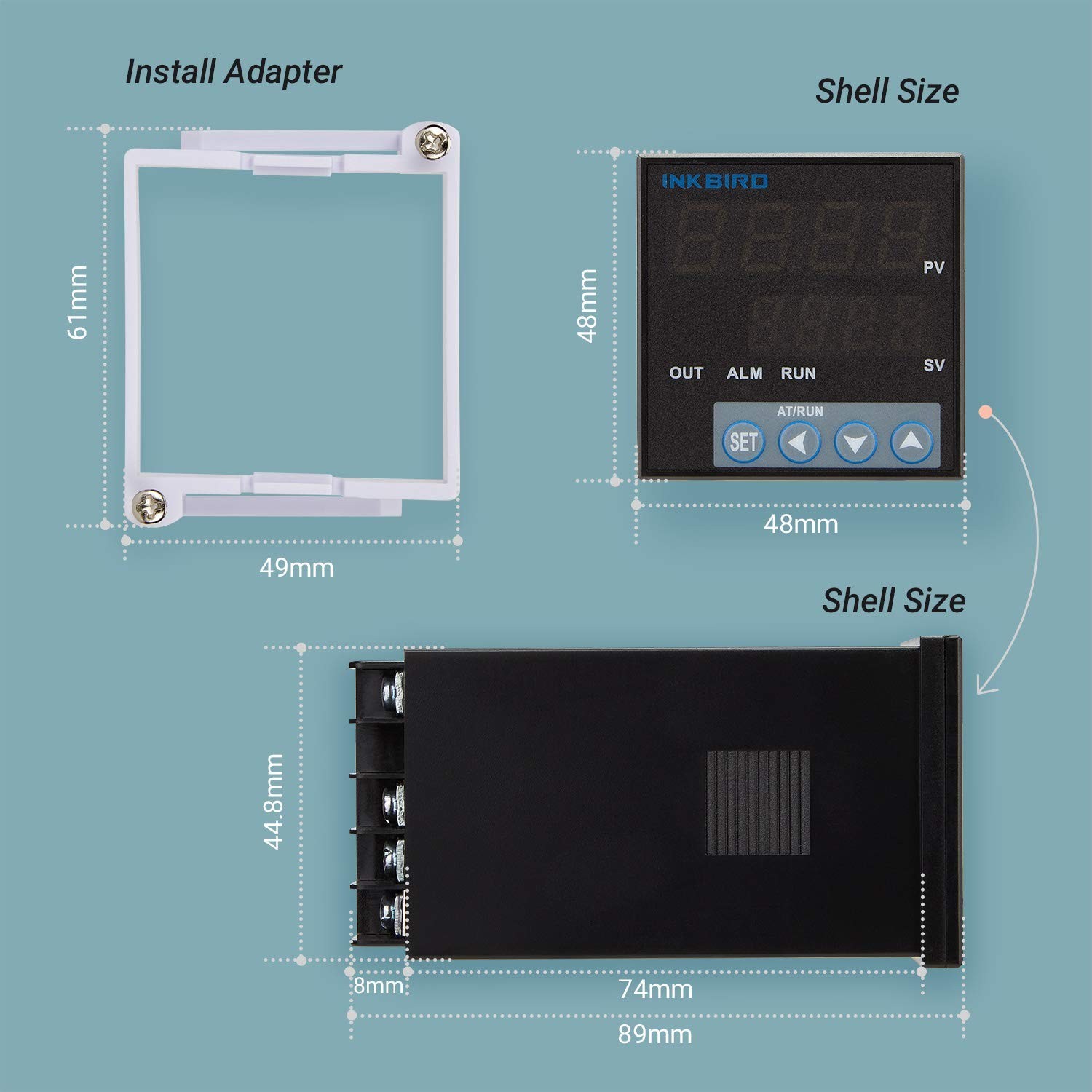 PID Temperature Controller Kit with LED Display and Solid State Relay Included