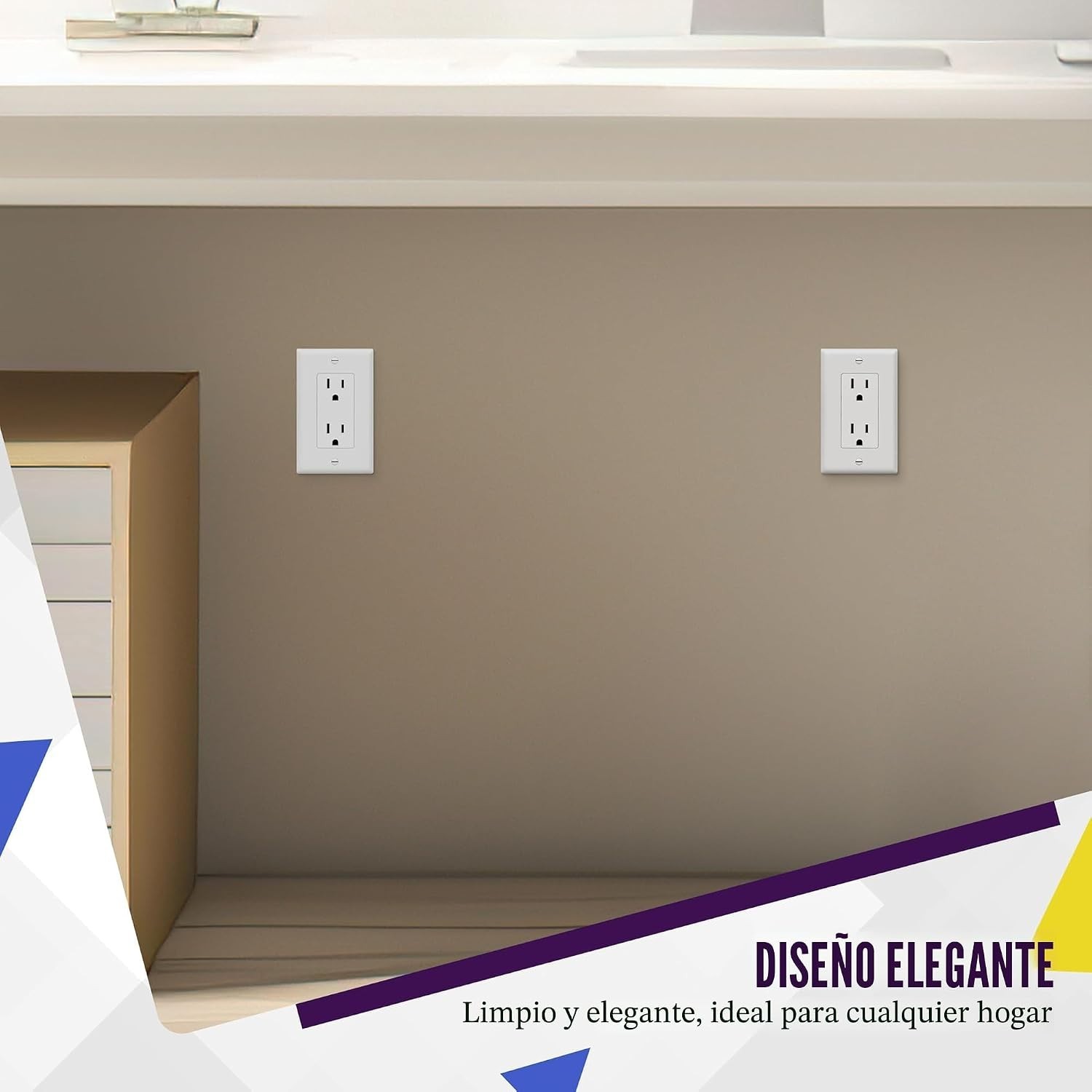 15 Pack Topzone Decorator GFCI Wall Plates White Polycarbonate Unbreakable 4.5"x