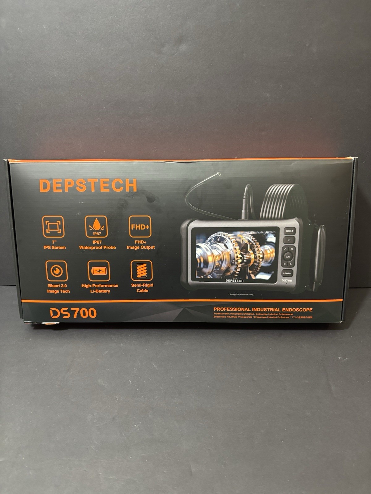 DEPSTECH 7'' IPS Endoscope Camera w/ Lights 1080P Triple-Lens Digital Bore DS700