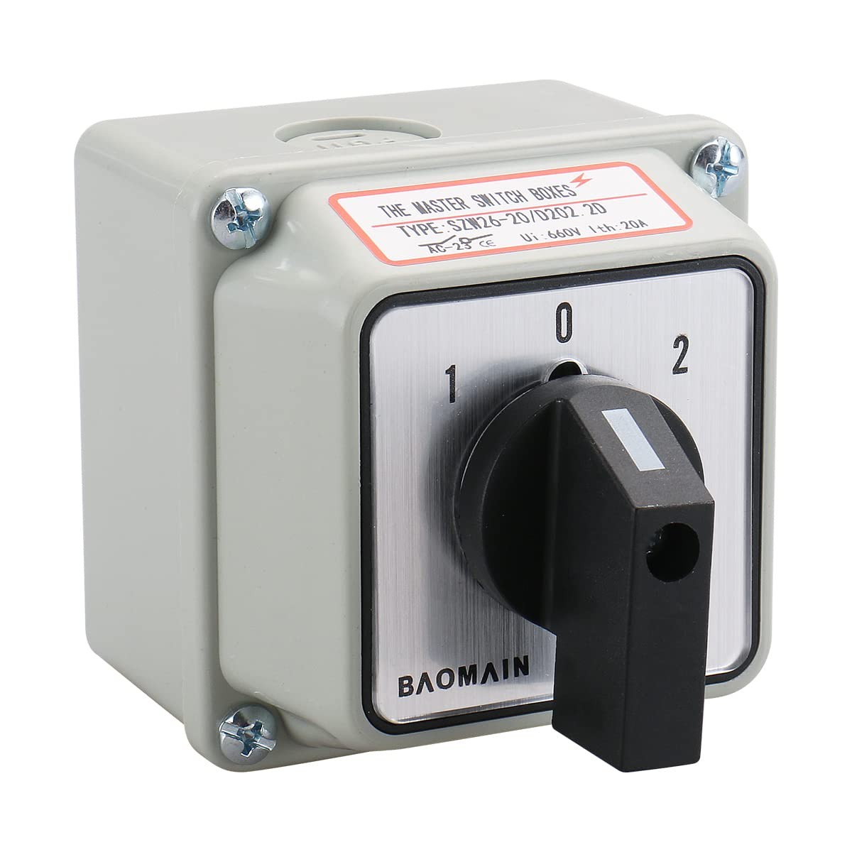 20A 2Phase 3Position Rotary Changeover Switch+Small Box