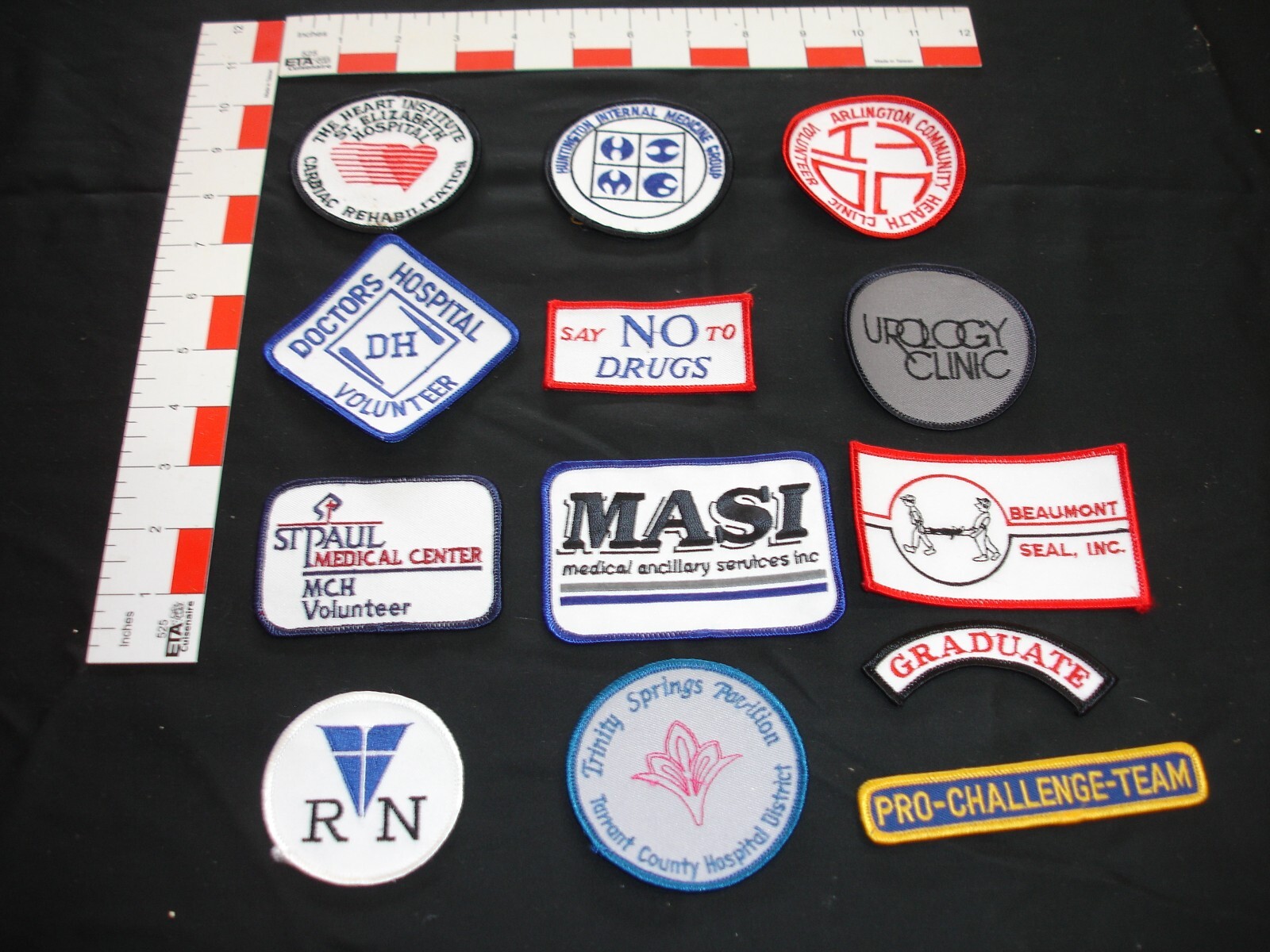 firefighting rescue fire department vintage patch set