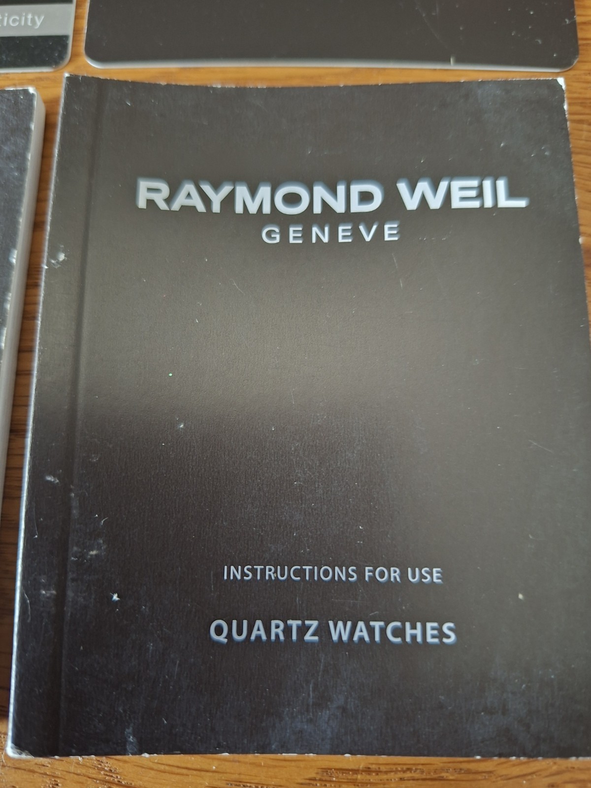 Raymond Weil Guarantee Certificate Authenticity Cards Instruction Booklets