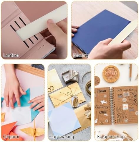 4 Pcs Bone Folder Paper Creaser Set, Folding Scoring Burnishing Crafting Scoring