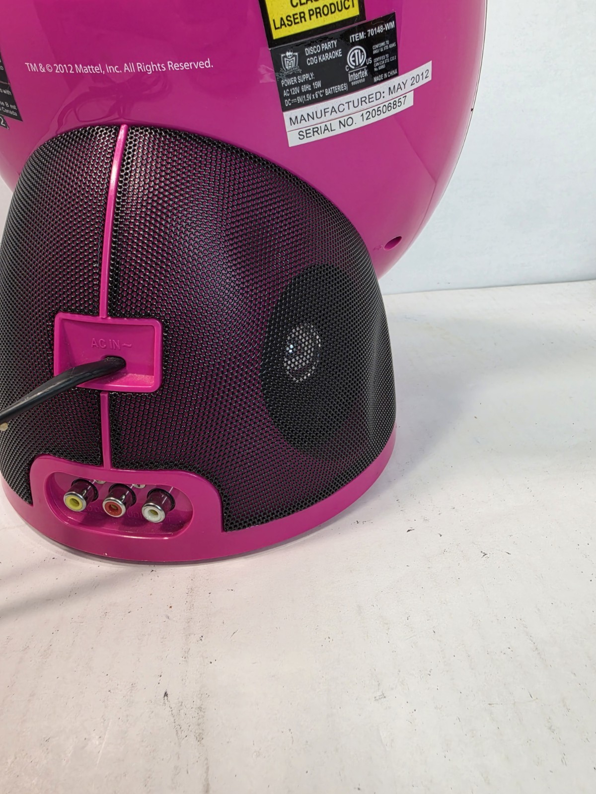 Monster High Disco Party CD Player & Karaoke Machine (2012) - (Tested)