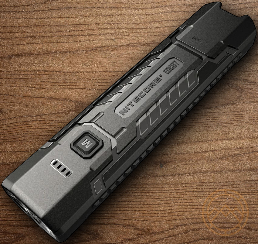 Nitecore EDC07 Flashlight Black Rechargeable Strobe SOS Resists Water/Impact