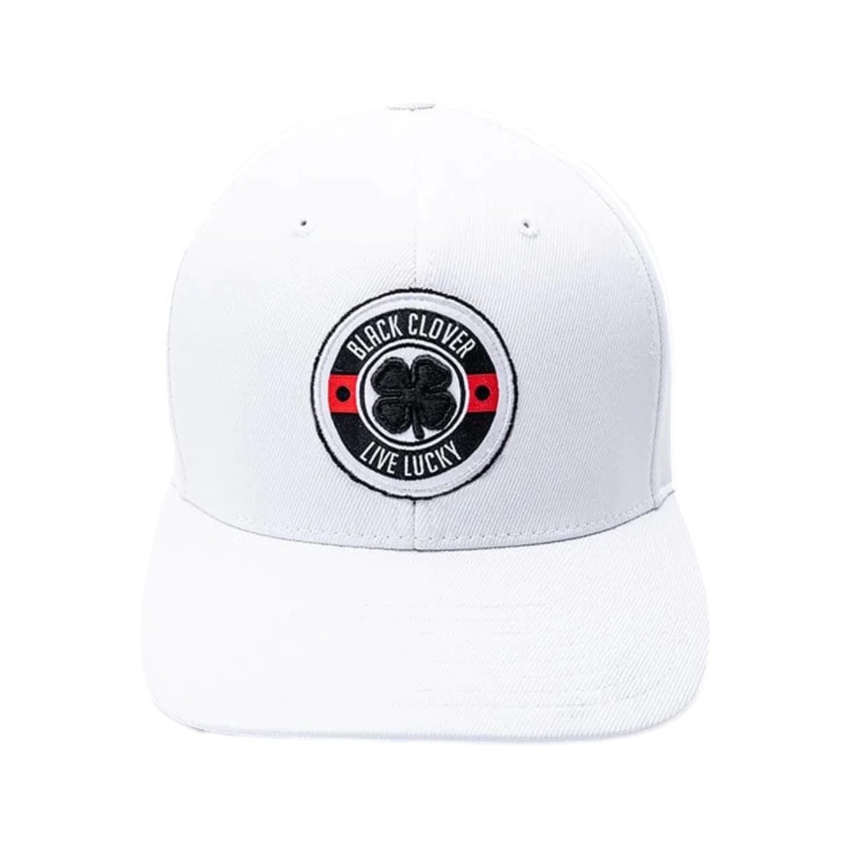 Black Clover Mens High Roller 3 Snapback Hat Woven Patch - Black/White
