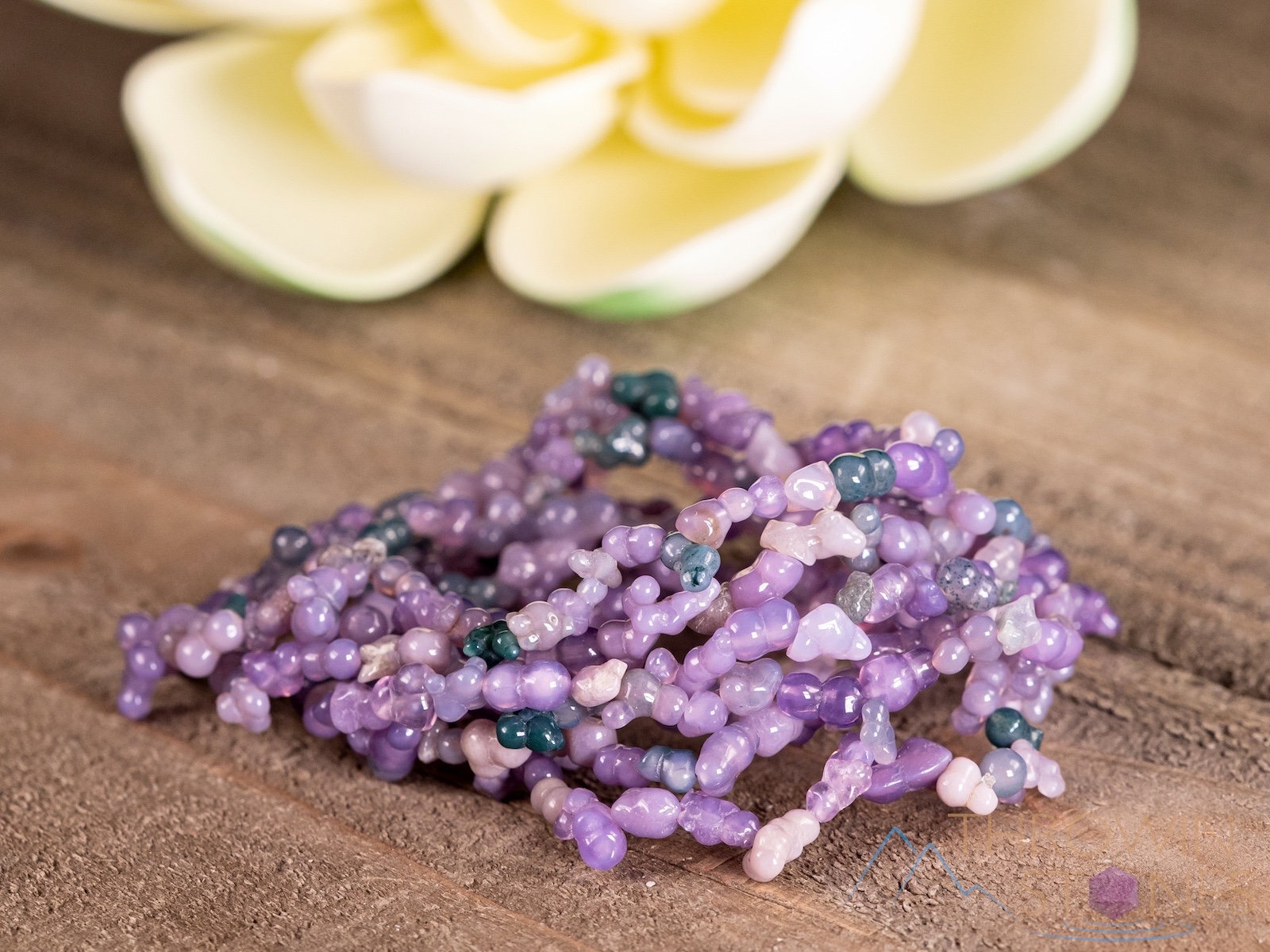 GRAPE AGATE Crystal Bracelet - Tumbled Beads - Beaded Handmade Jewelry, E1716