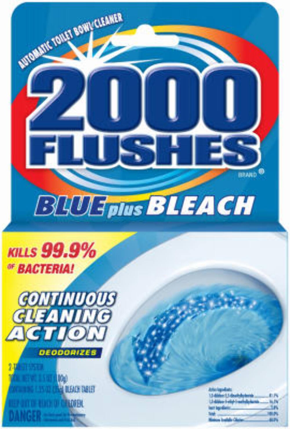 2000 Flushes 208017 BLU/Bleach 2000 Flushes