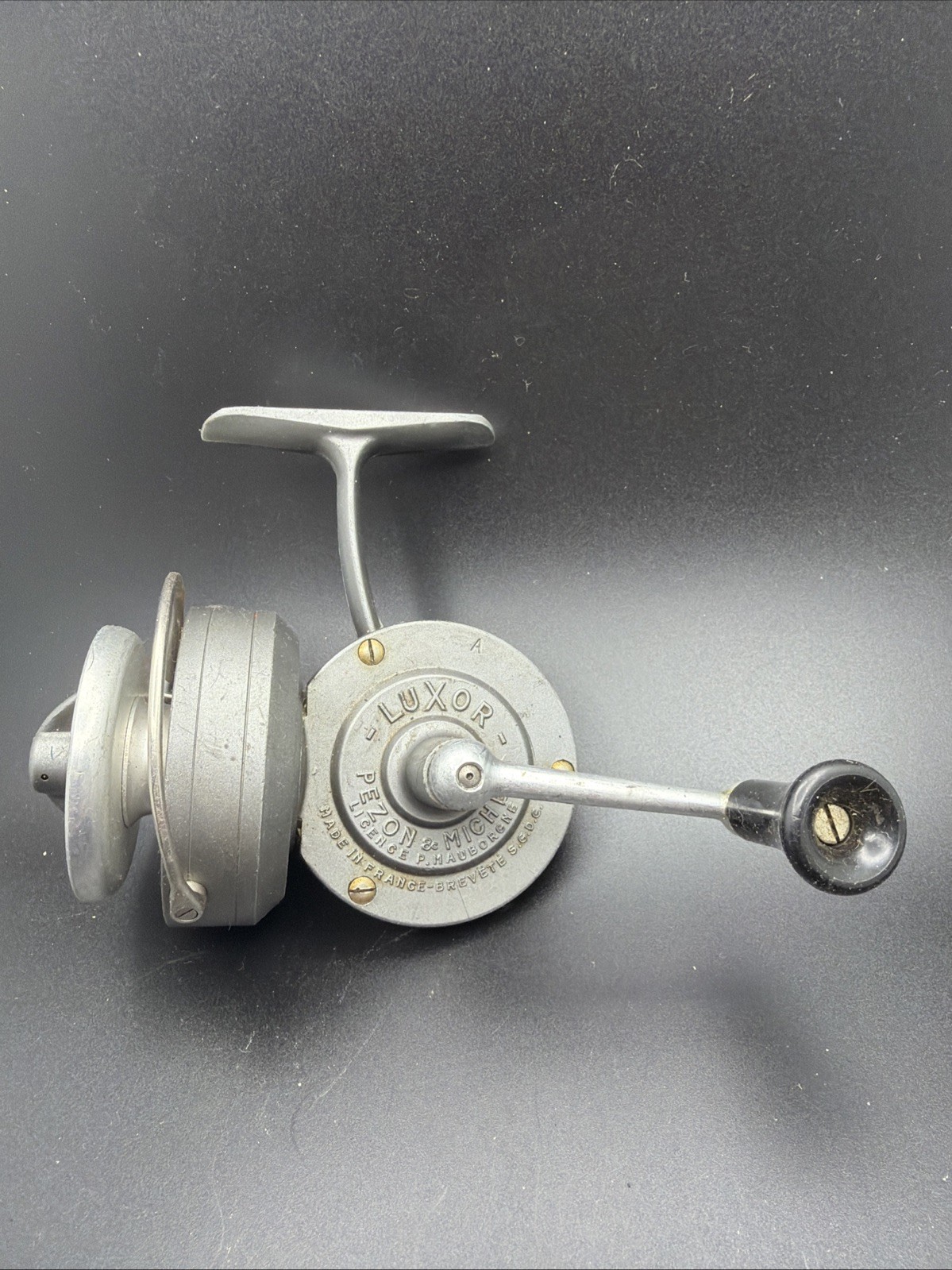 Vintage Rare Luxor Model A Pezon Michel Reel Made In France Metal Fishing