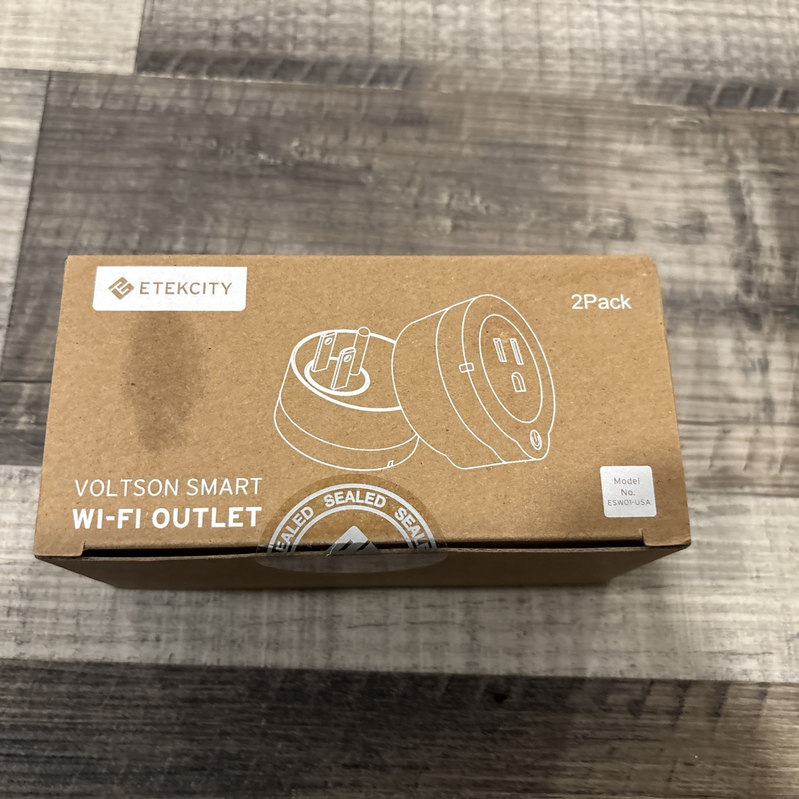Etekcity Voltson Wi‑Fi Smart Plug Outlet, US Plug, White 2‑Pack ESW01‑USA
