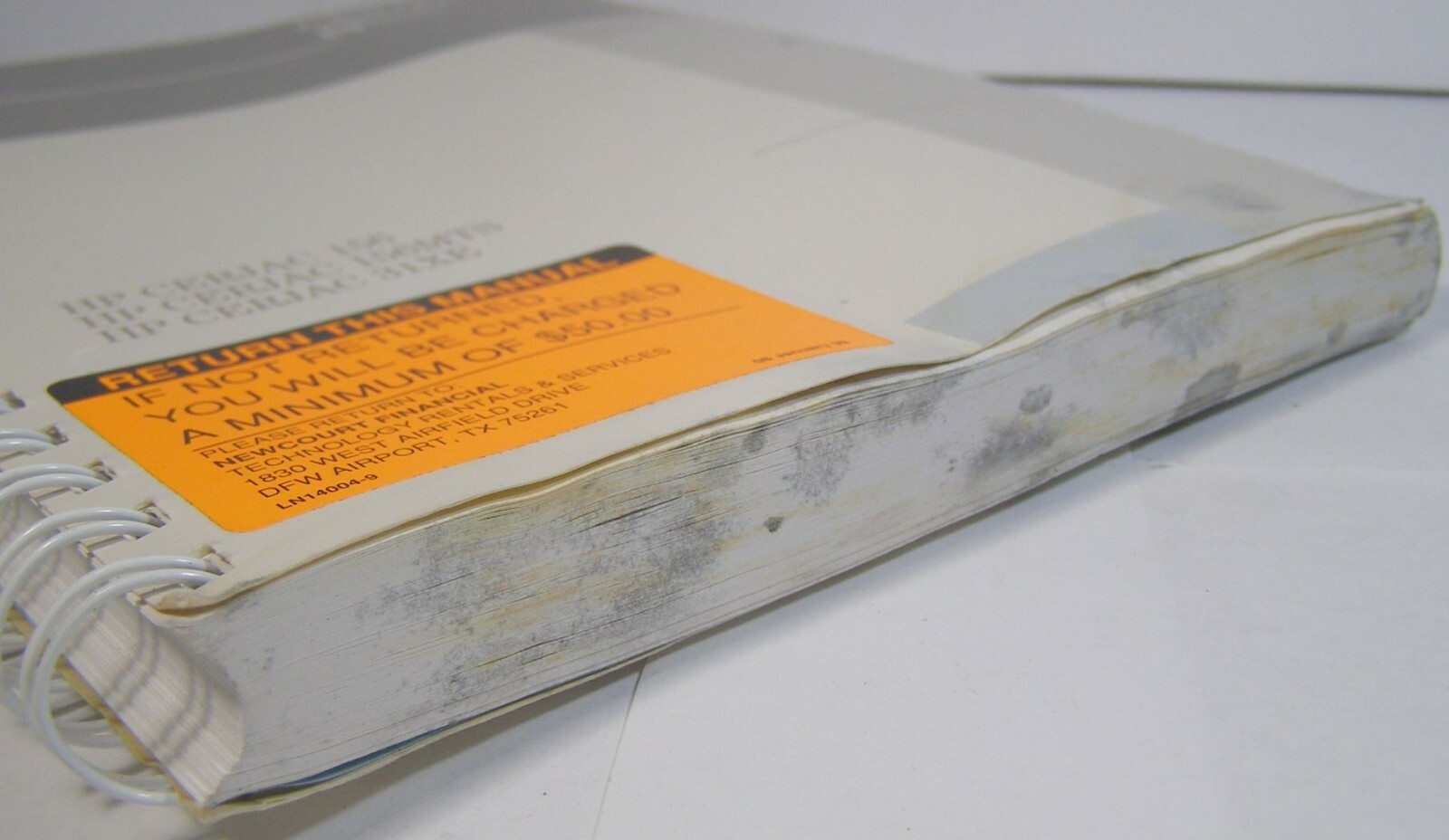 HP CERJAC SCPI/HP-IB PROGRAMMERS MANUAL VERSION 4.0 156/156MTS/31XE USED