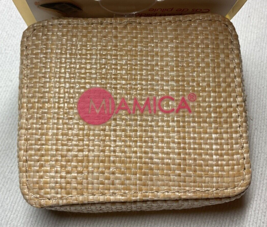 MIAMICA PILL CASE CHERRIES WITH 8 SECTION ORGANIZER NWT