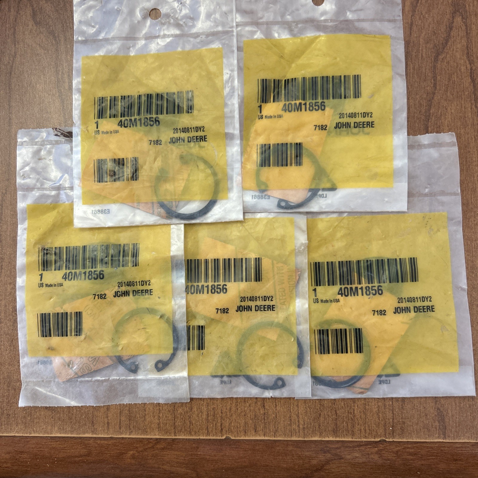Lot Of 5 John Deere Internal Snap Ring 40M1856