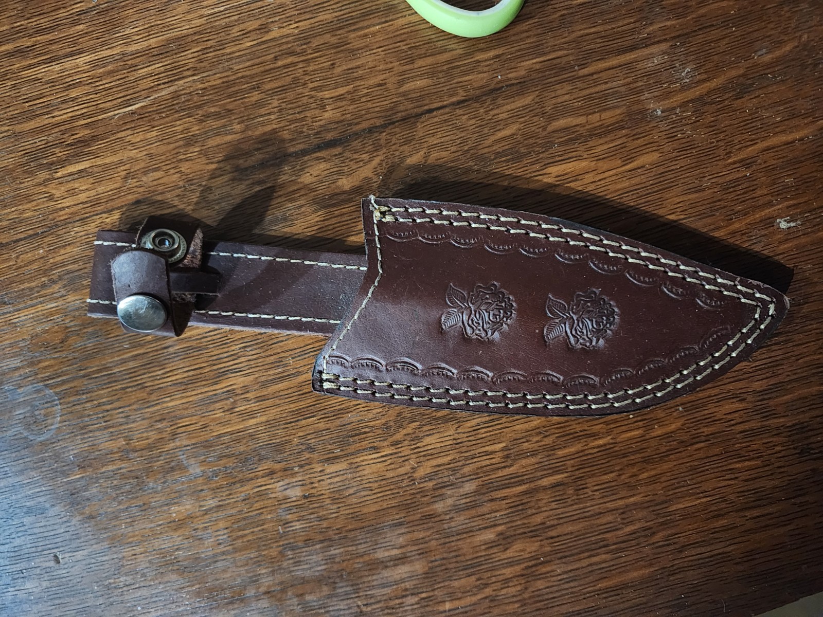 Herb scissors and leather sheath