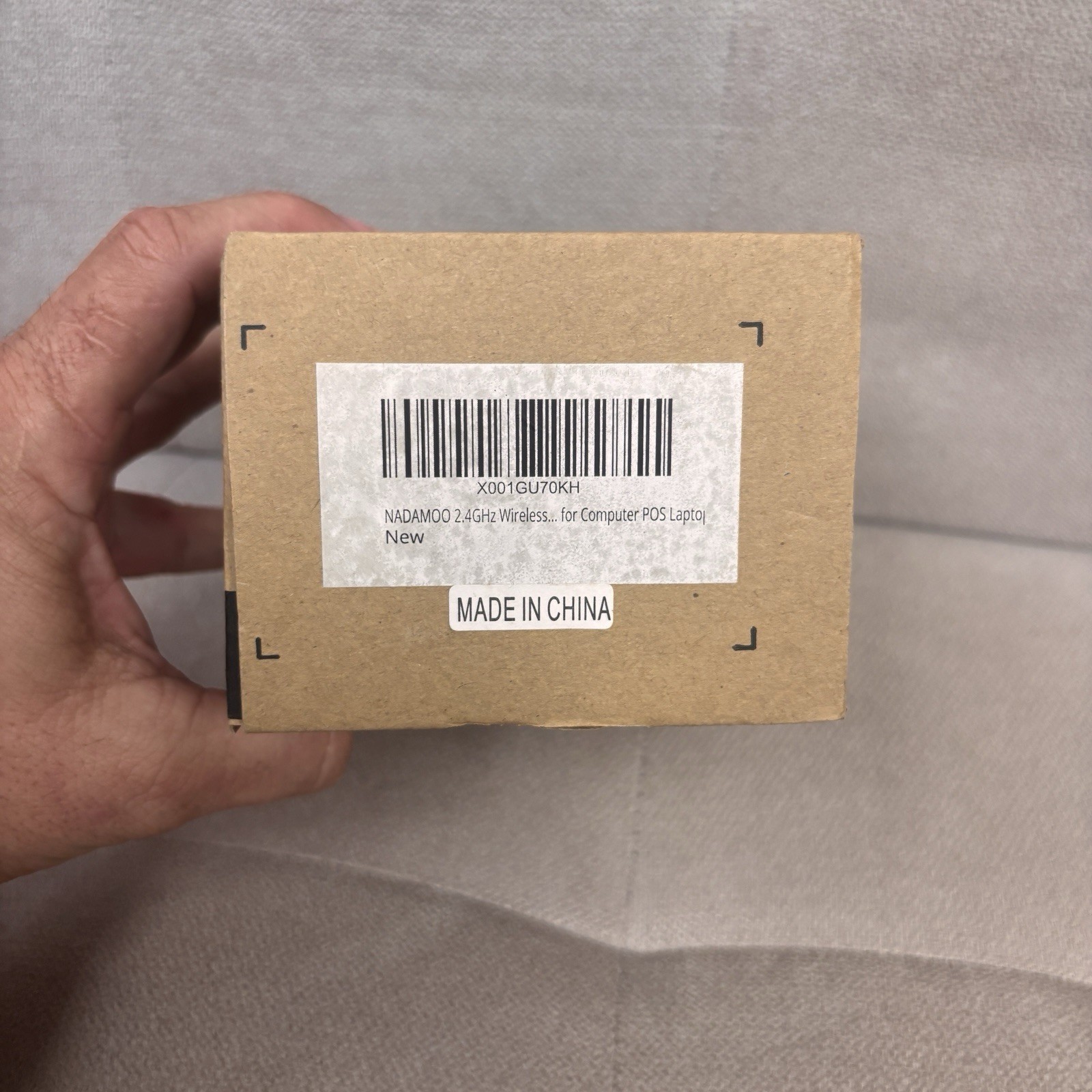 NADAMOO BUR3074 Wireless Barcode Scanner USB Receiver Cable Box