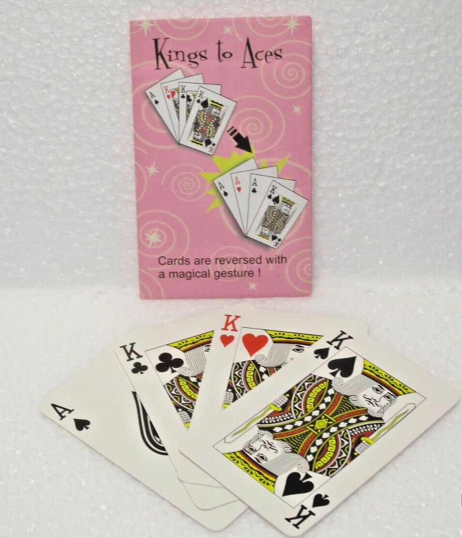 Kings to Aces Magic Trick - Card Close-up Magic, Street, Strolling, Packet Trick