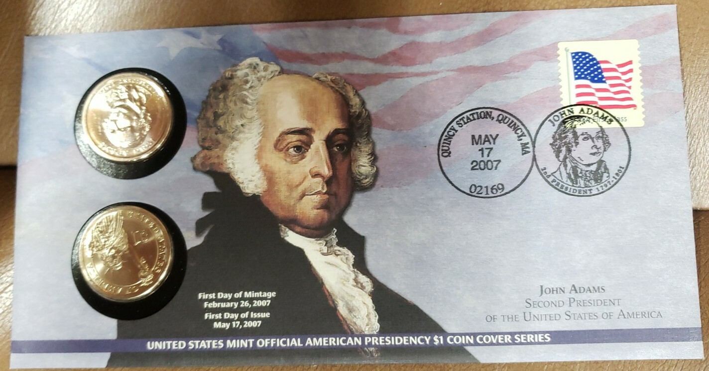 PRESIDENTIAL First Day Coin Cover - P22 John Adams 2007 Straight from the mint!