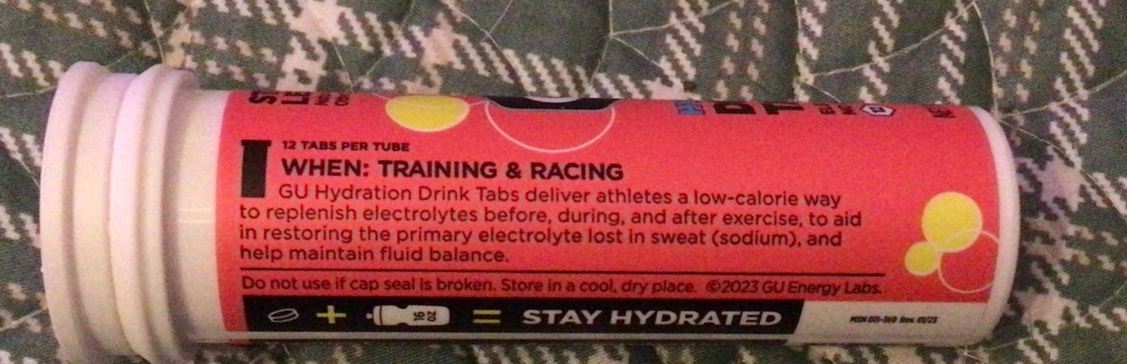 GU Energy Hydration Electrolyte Drink Tablets 4-Count Strawberry Lemonade 48
