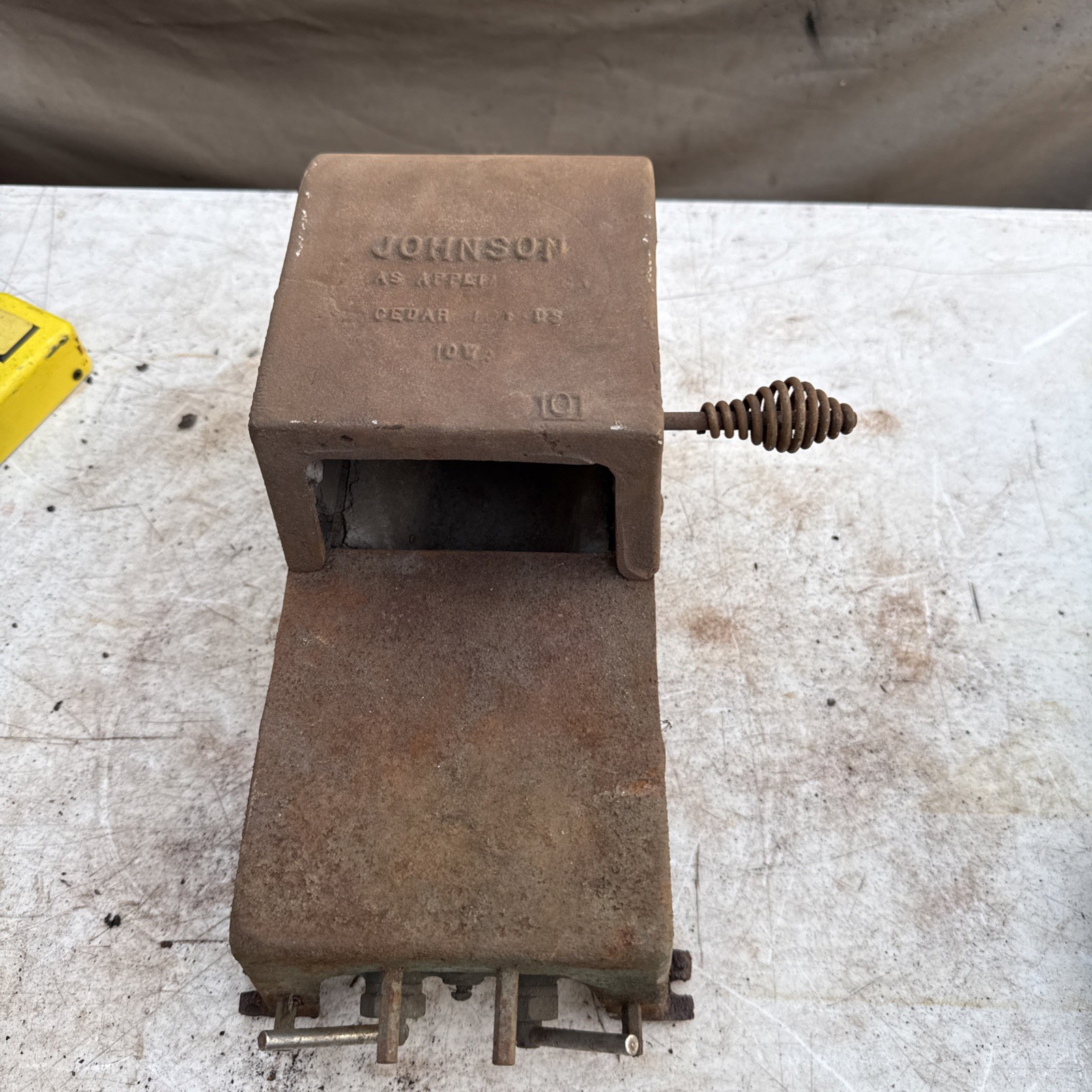 Johnson Bench Gas Furnace 101 Vintage 2 Burner Cast Iron blacksmithing Forging