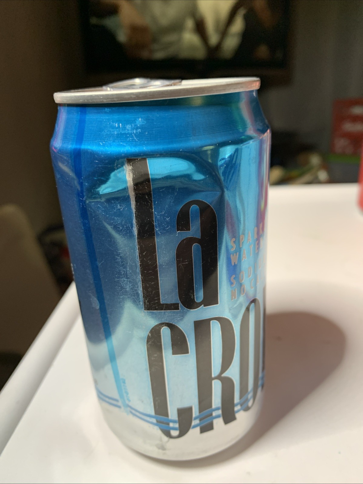 Empty Lacroix Soarkling Water Can