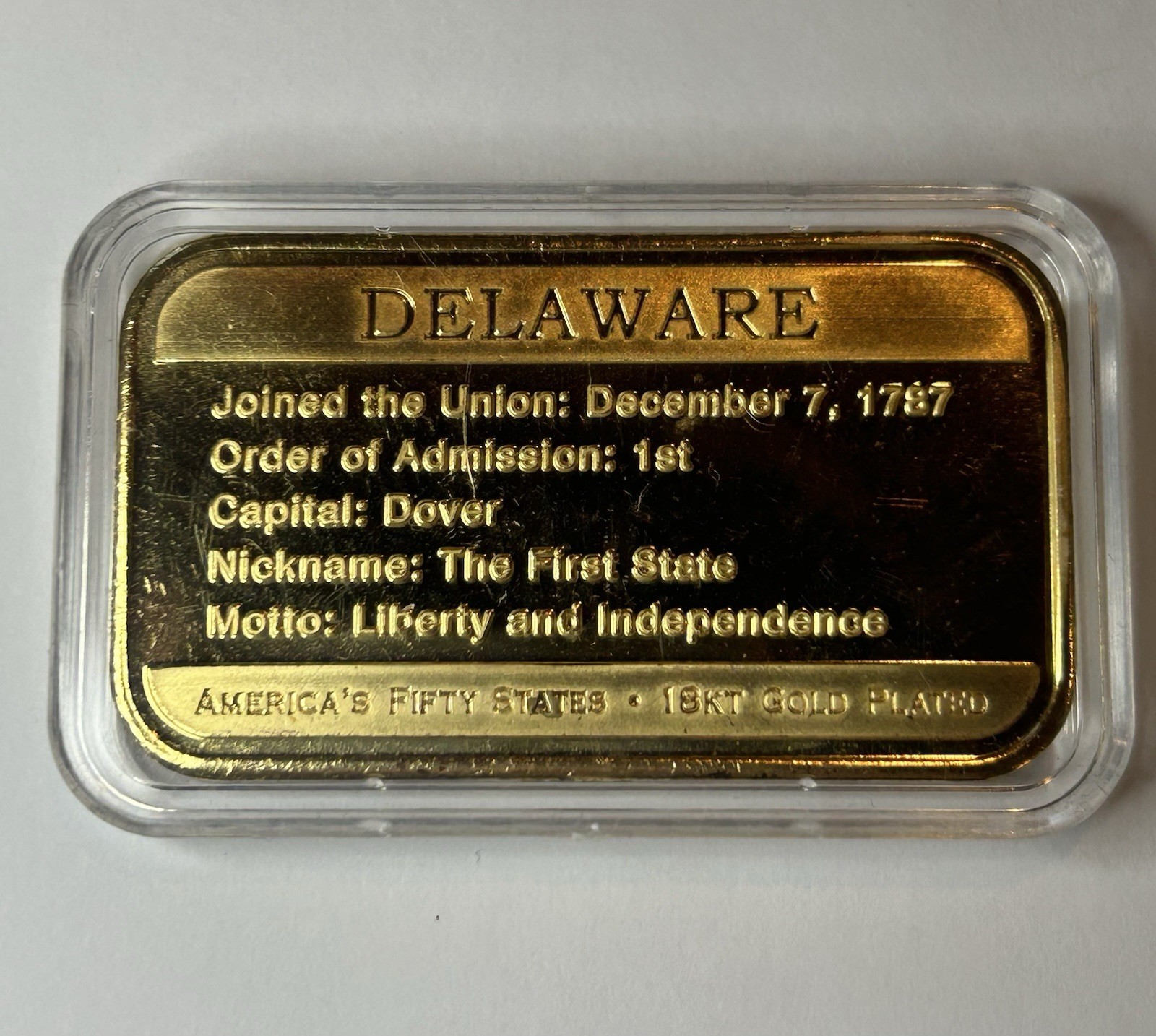 US States - Gold Plated (18kt) Ingots