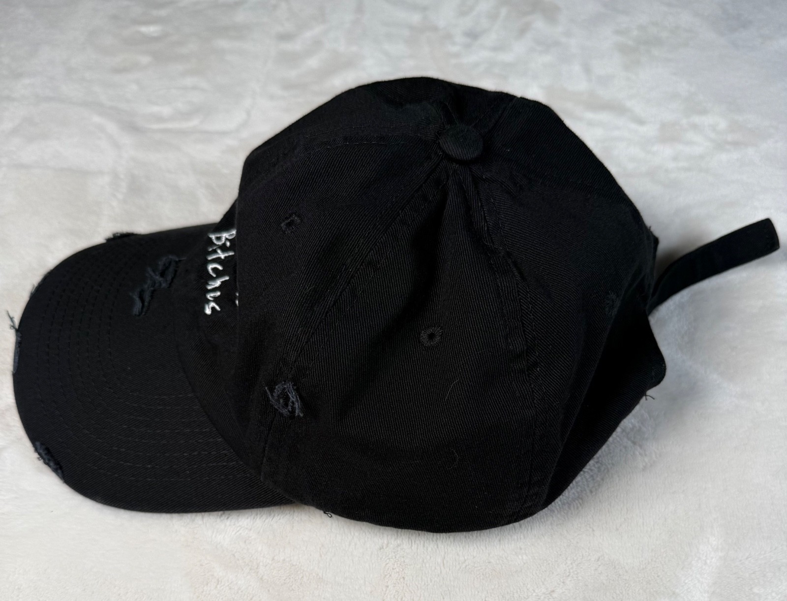 Namaste Bitches Black Distressed Dad Baseball Hat | Adjustable | OSFM