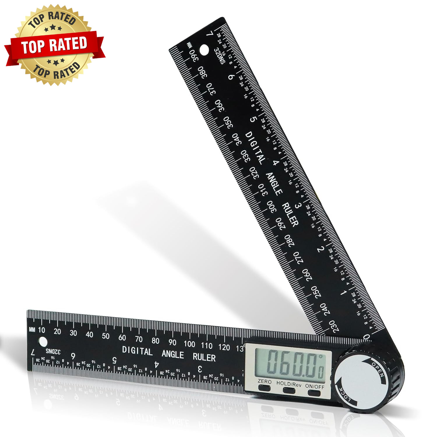 Third Generation Protractor Angle Finder Digital Angle Ruler with 7Inch/200Mm An