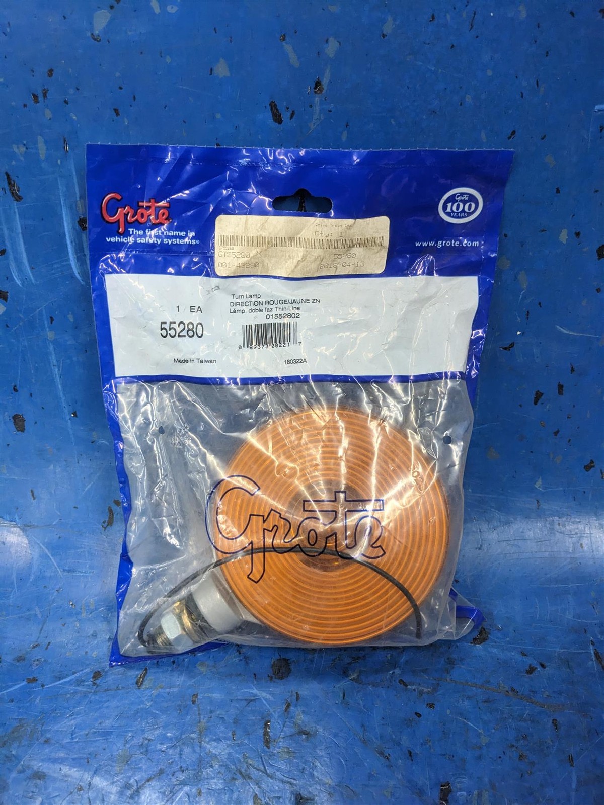 Grote 55280 Turn Lamp Round Amber Red Dual Sided