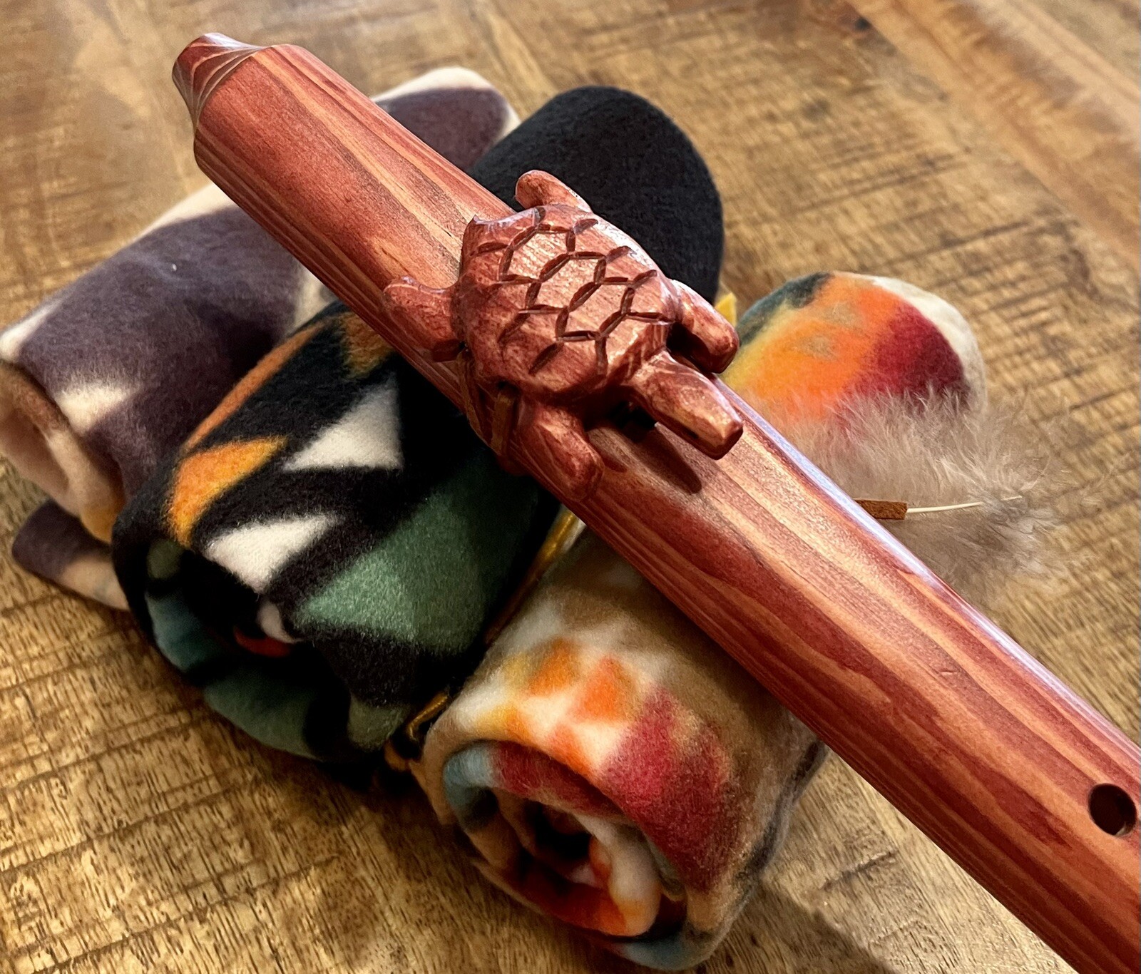 Jonah Thompson TURTLE Flute “Aminor”with fleece flute Bag