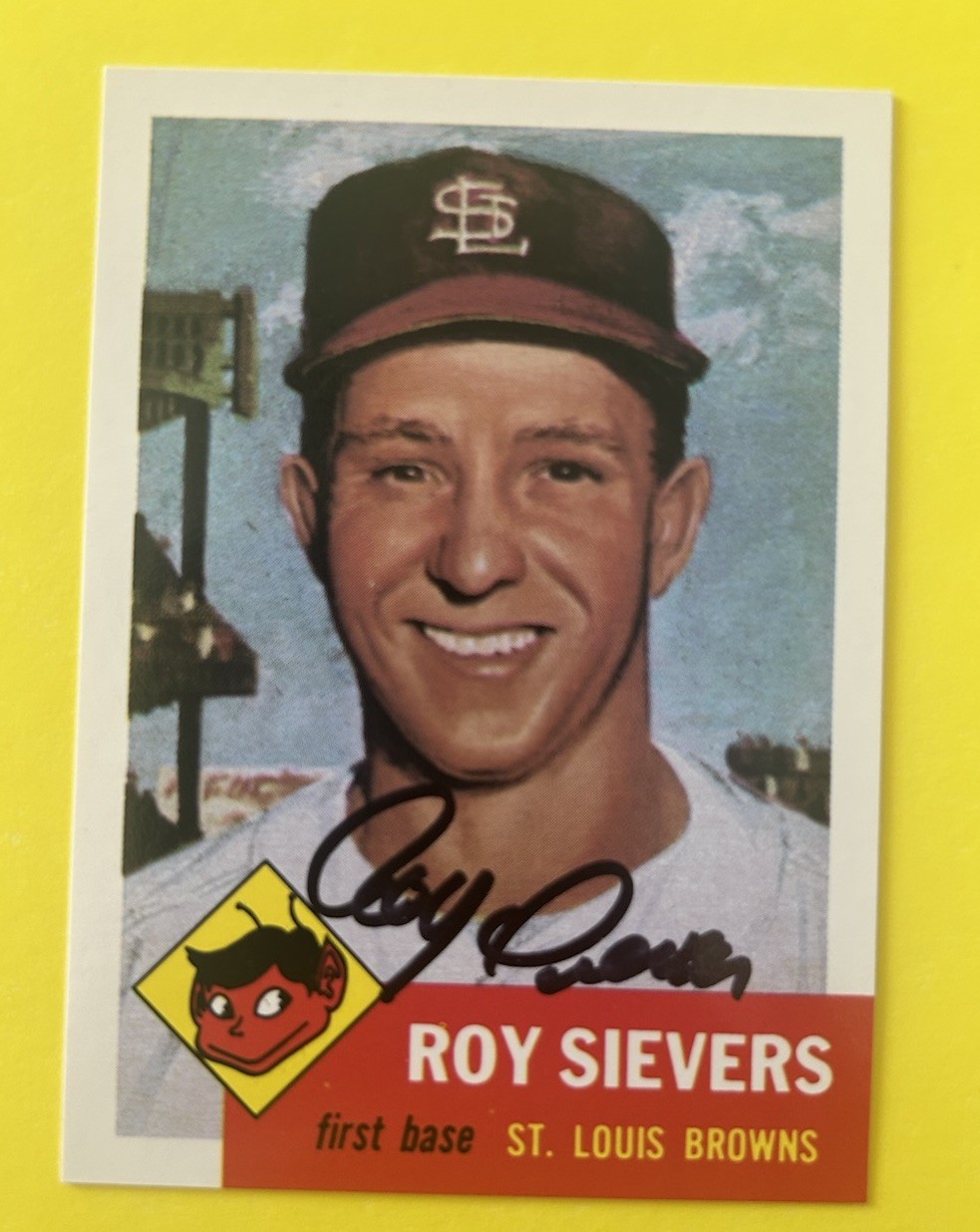 1953 Topps Archive *AUTOGRAPH* Roy Sievers St Louis Browns Hand ROY, HR Leader