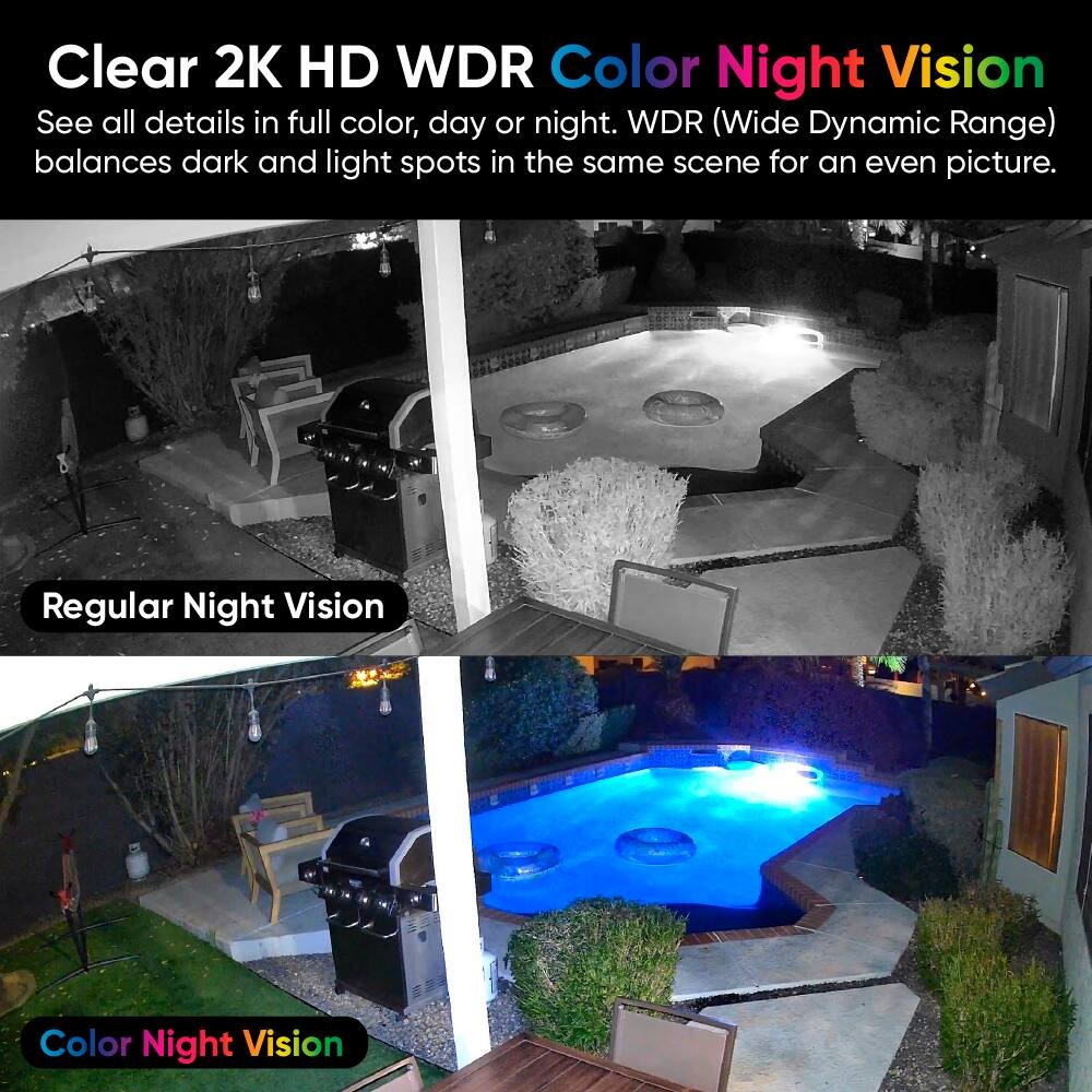Wyze - Duo Cam Pan, 2K Wired Dual Pan/Tilt Camera with Spotlight, Indoor/Outd...