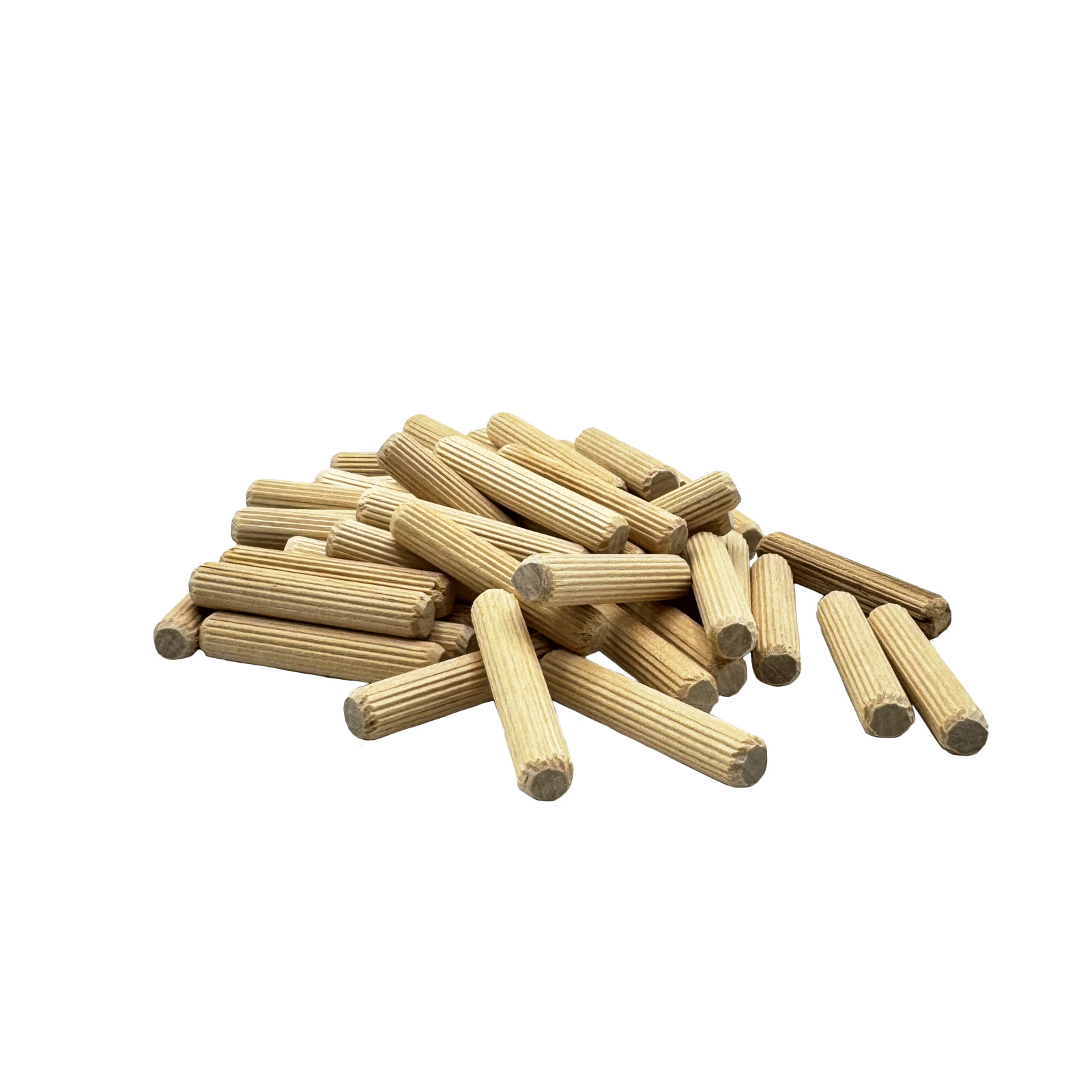 Rhino Wood - 3/8" x 2" - 200 PK Wooden Dowel Pins Kiln Dried, Fluted, Beveled
