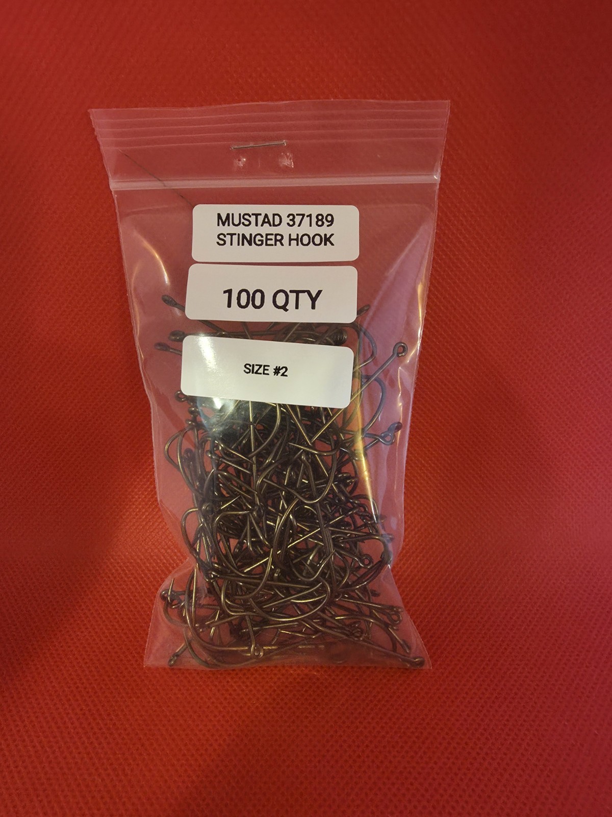 Mustad #37189-Sz #2 Premium Stinger/Bass Bug Hooks-Discontinued-2XS-QTY 100
