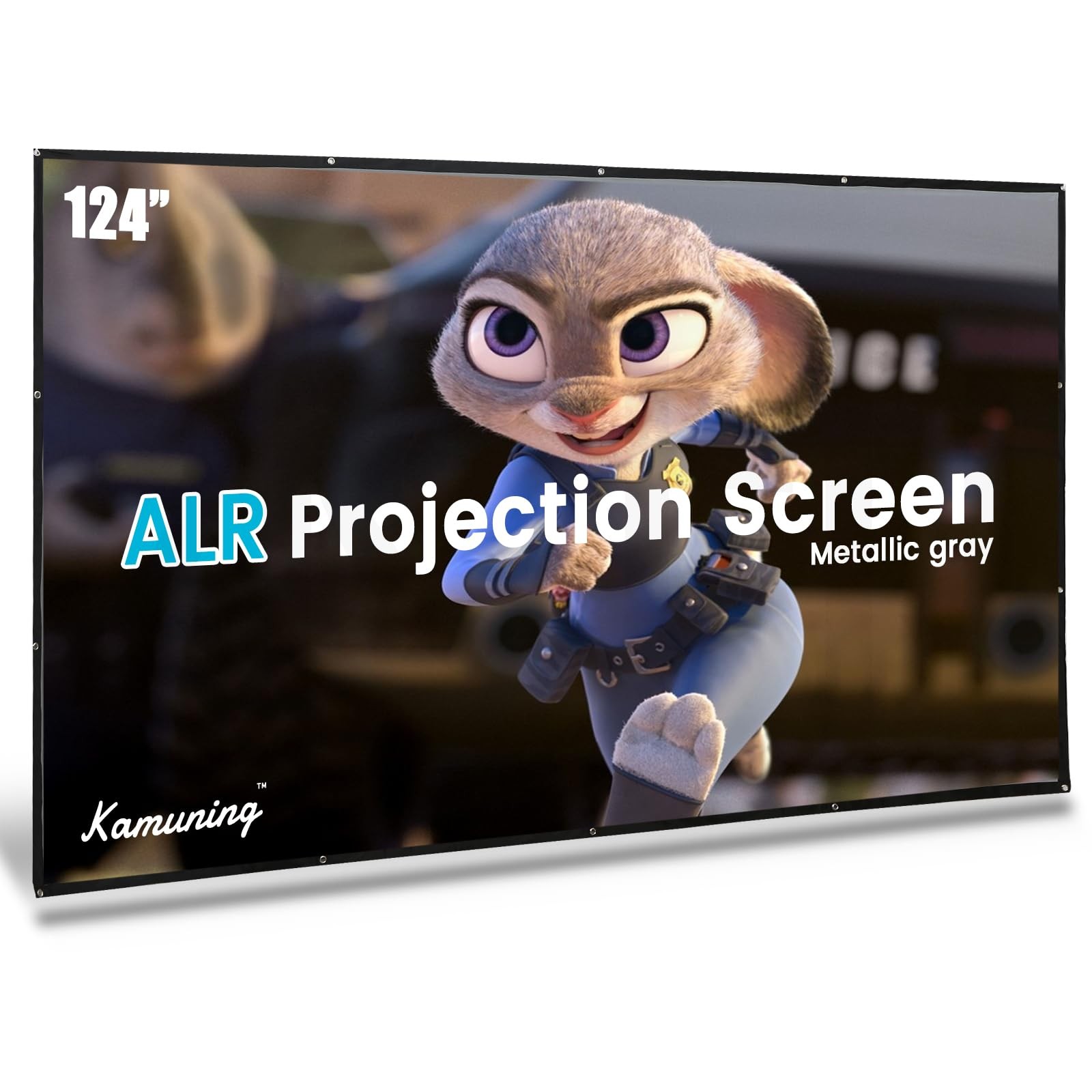 120 inch Gray ALR Projector Screen, 4K Movie Projector Screen,16:9 HD mini Ho...