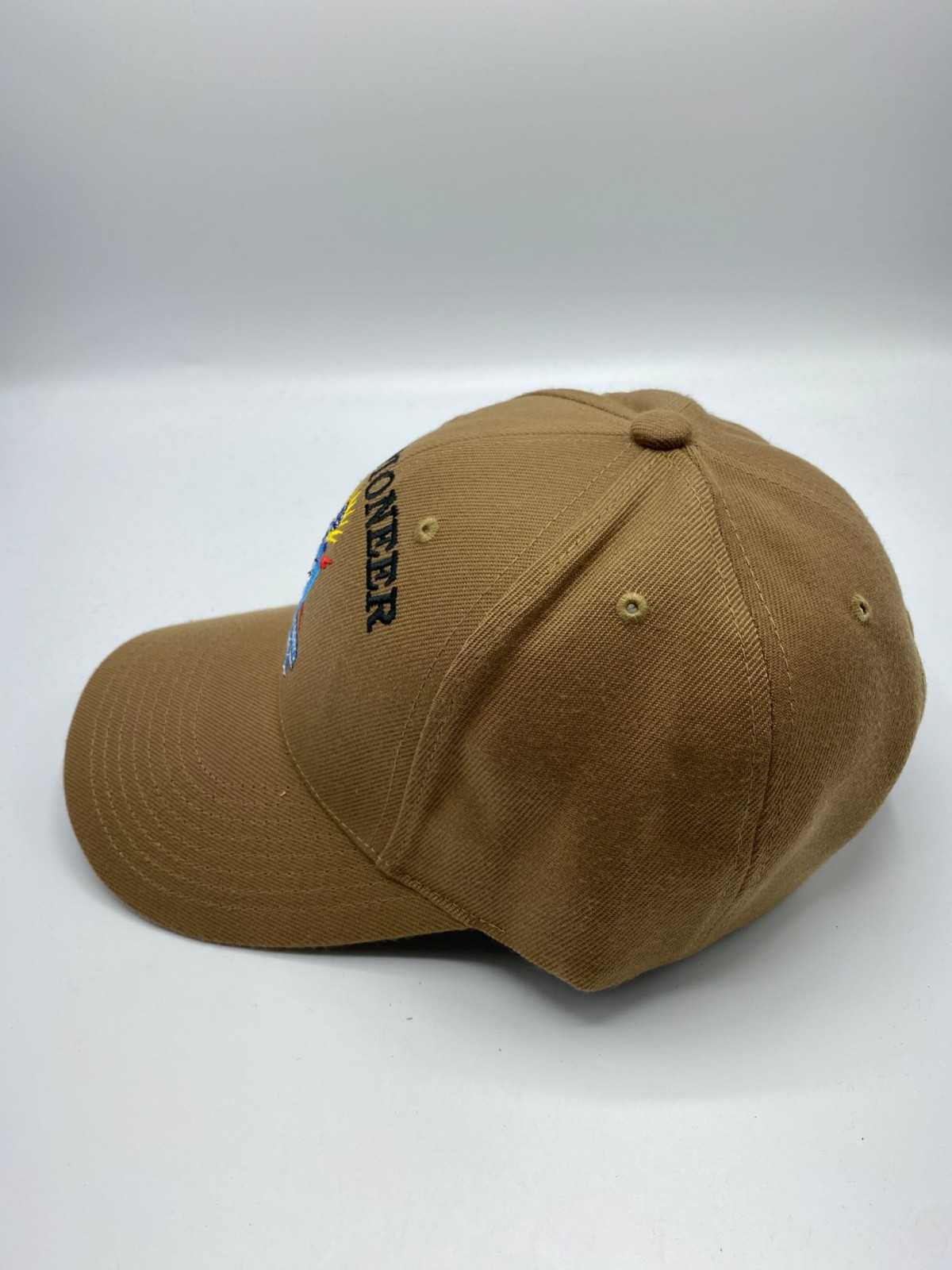 The Corps USS Pioneer MCM 9 Logo Beige Baseball Cap Hat One Size
