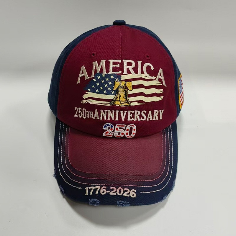US 250th Anniversary Cap America Embroidered Baseball Cap 1776-2026 Gift for Dad