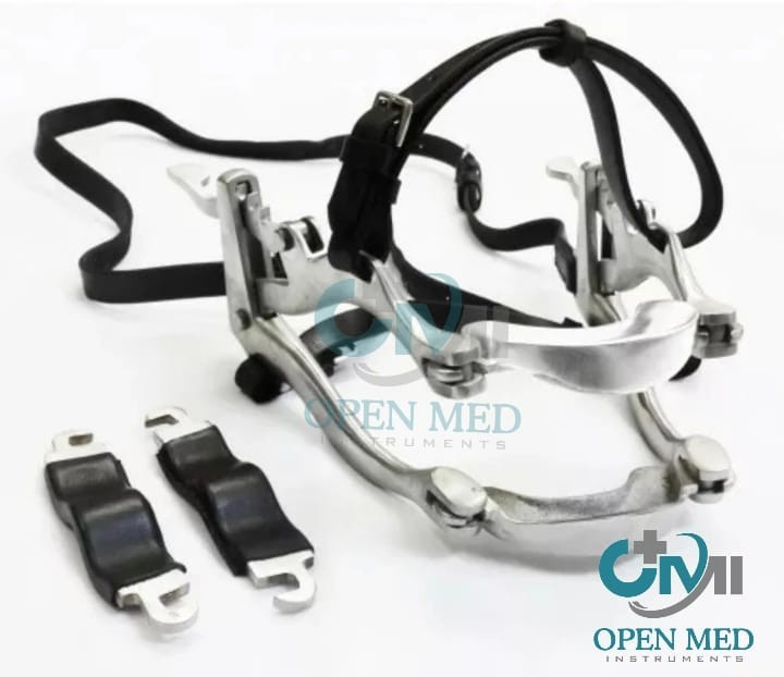 Equine Dental Horse Mouth Gag / Speculum Forged Ratchets with leather Straps